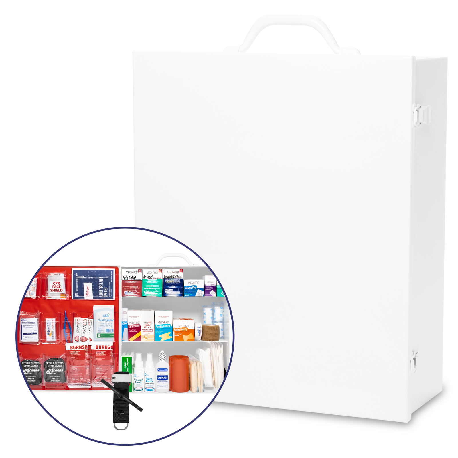 Firstaid Kit 3 Shelf W/Fill Complete No Logo