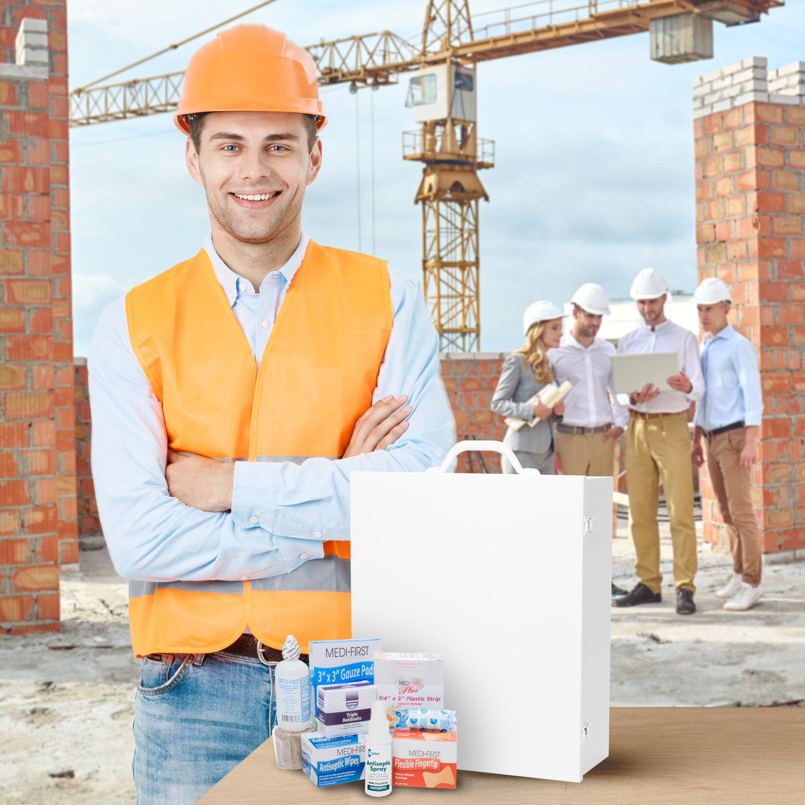 Firstaid Kit 3 Shelf W/Fill Complete No Logo