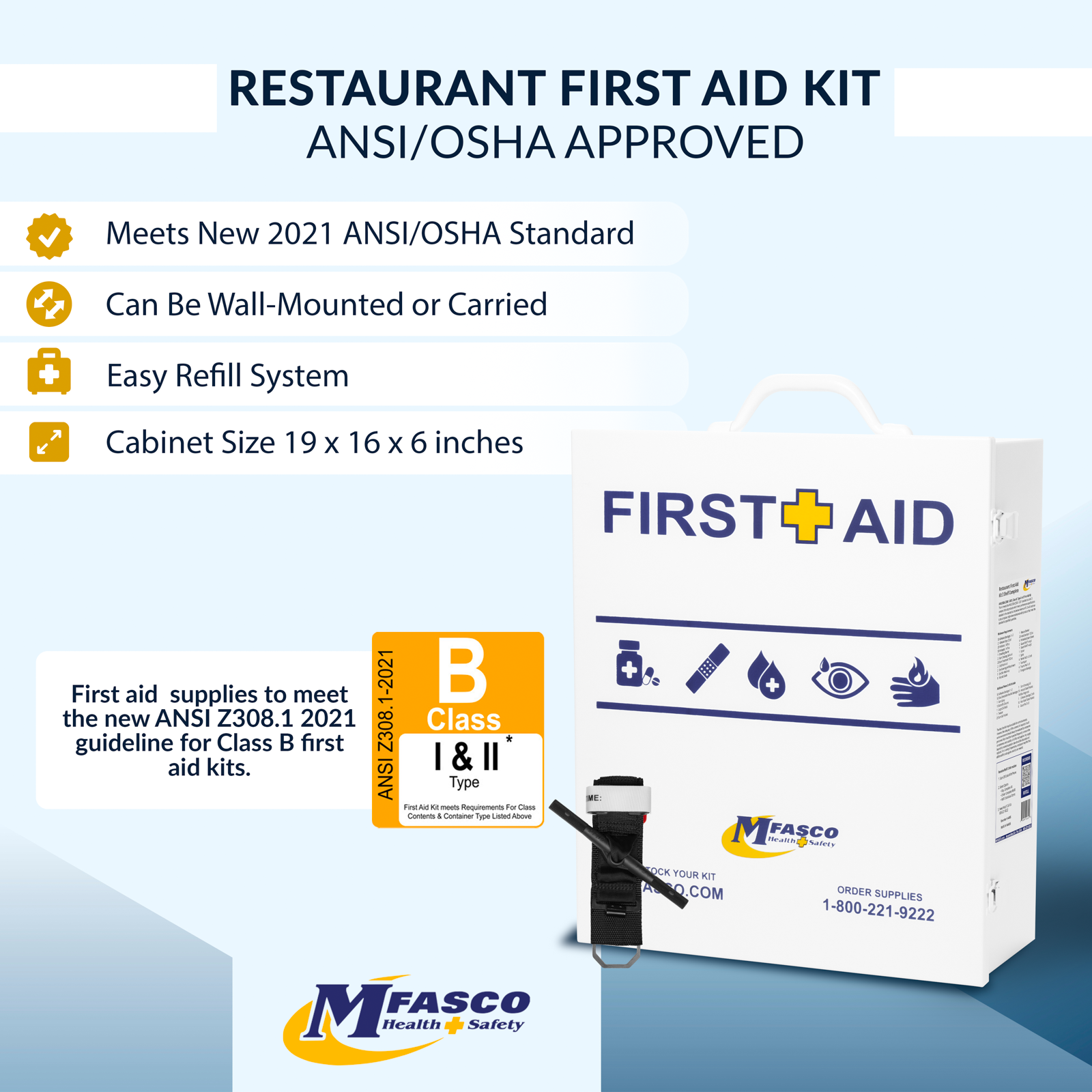 Restaurant First Aid Kit MFASCO