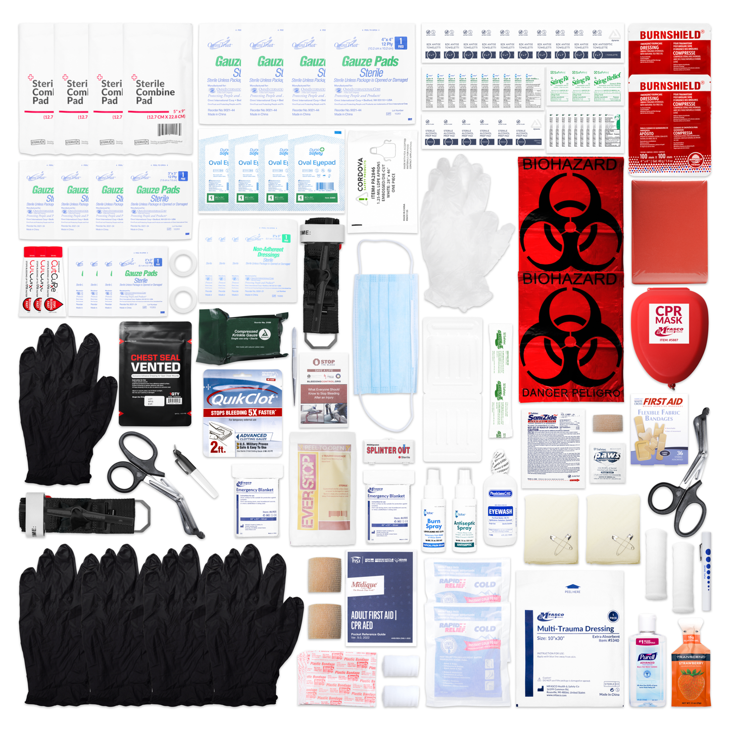 Complete OSHA Compliance Pack Refill Includes Biosafety First Aid & Stop the Bleed