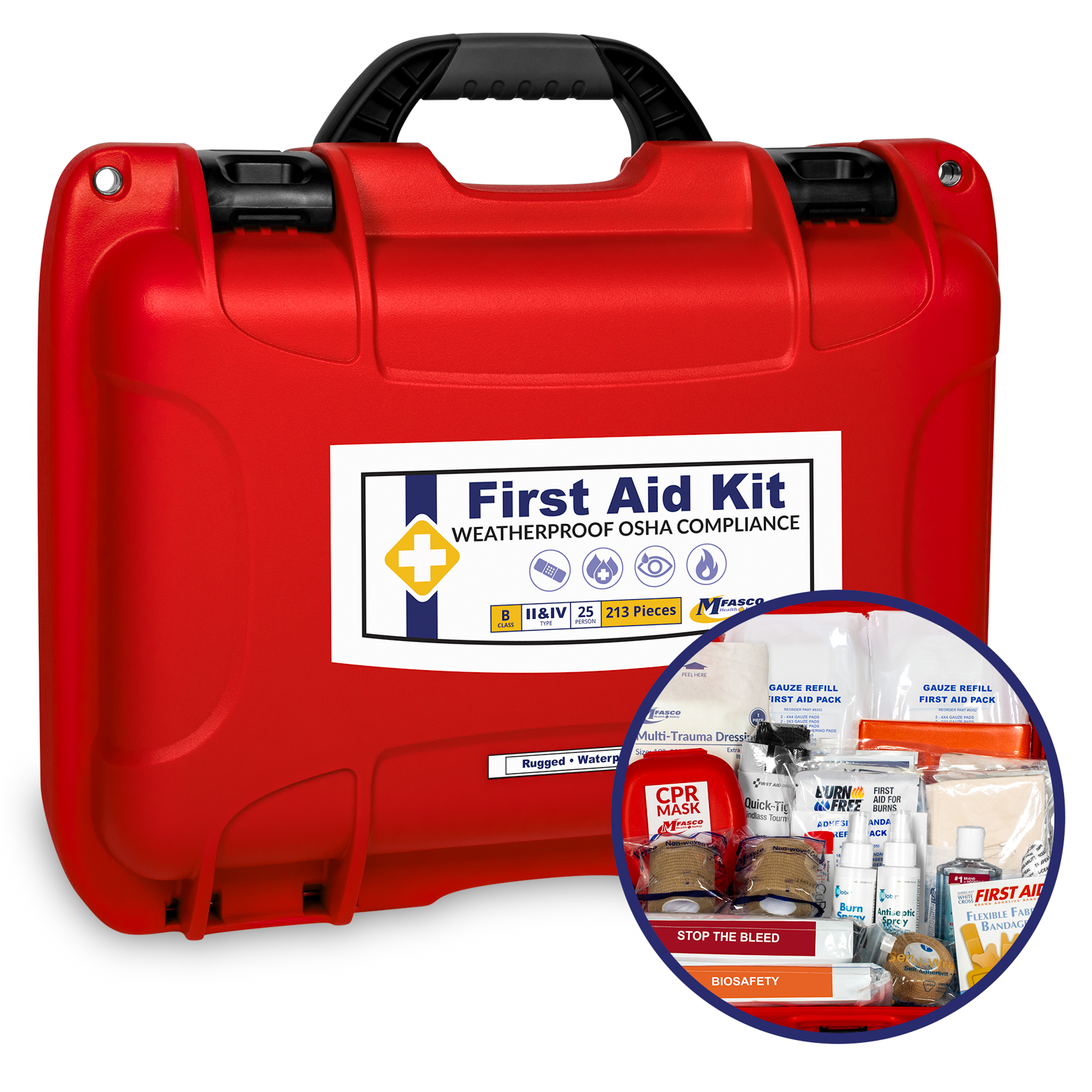 OSHA Compliance First Aid Kit Rugged Case