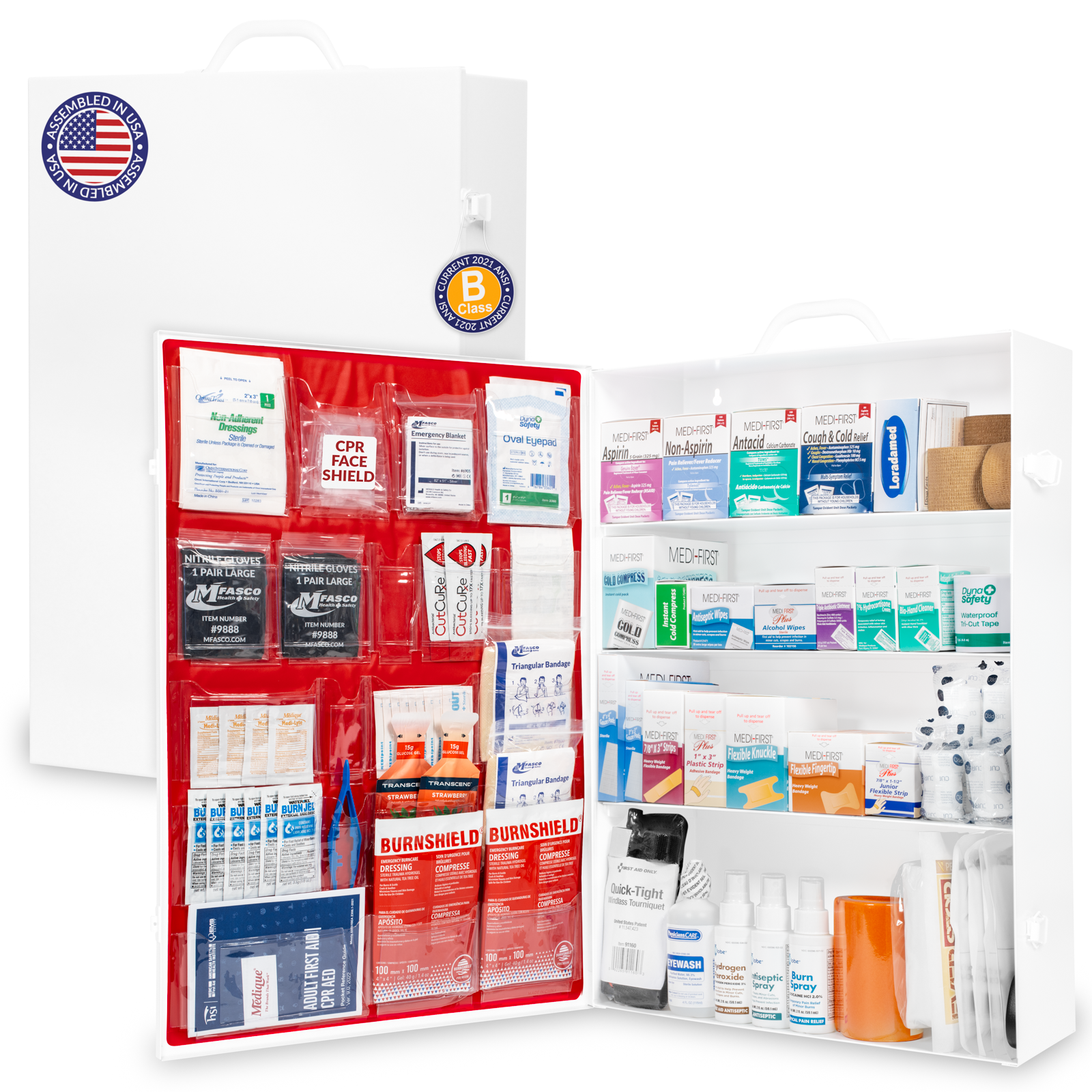 Firstaid Kit 4 Shelf W/Fill Complete No Logo