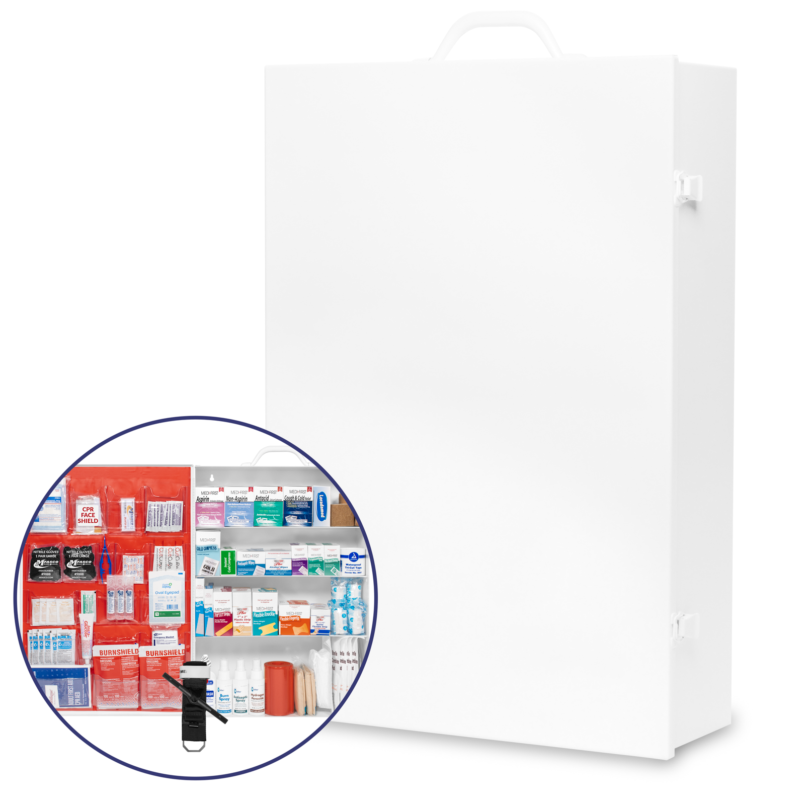 Firstaid Kit 4 Shelf W/Fill Complete No Logo