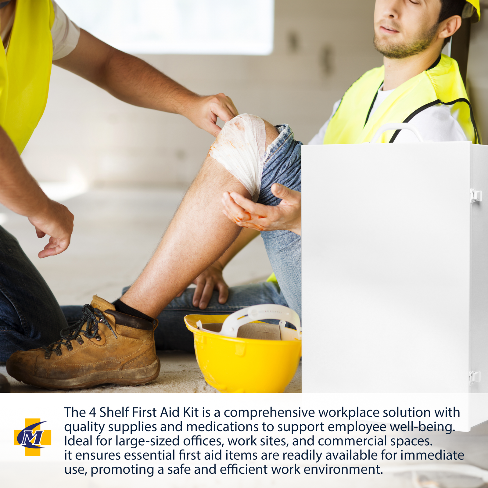 Firstaid Kit 4 Shelf W/Fill Complete No Logo