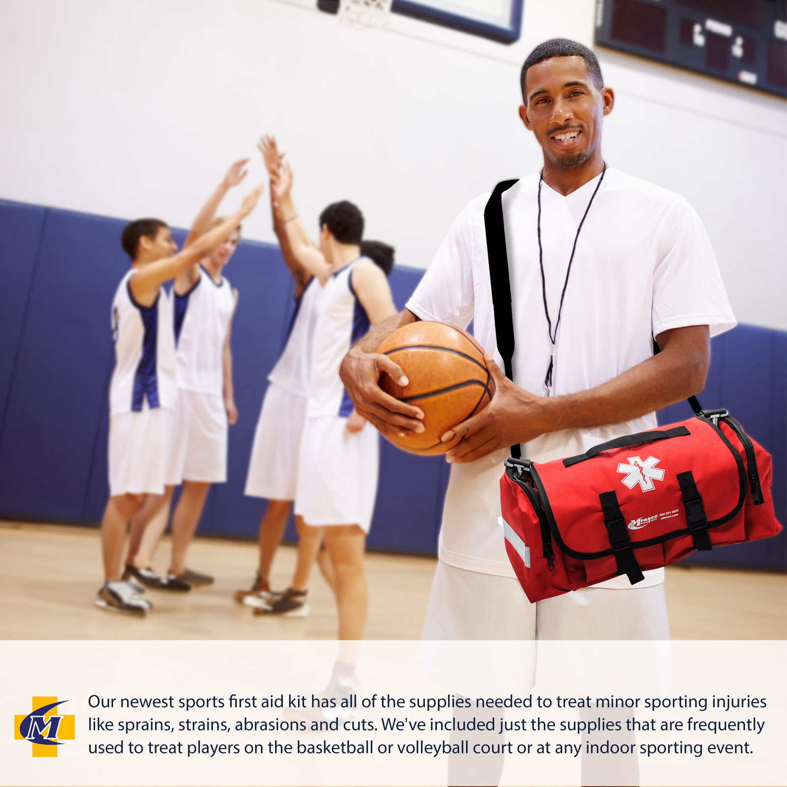 Sports First Aid Kit Indoor Play Red Bag