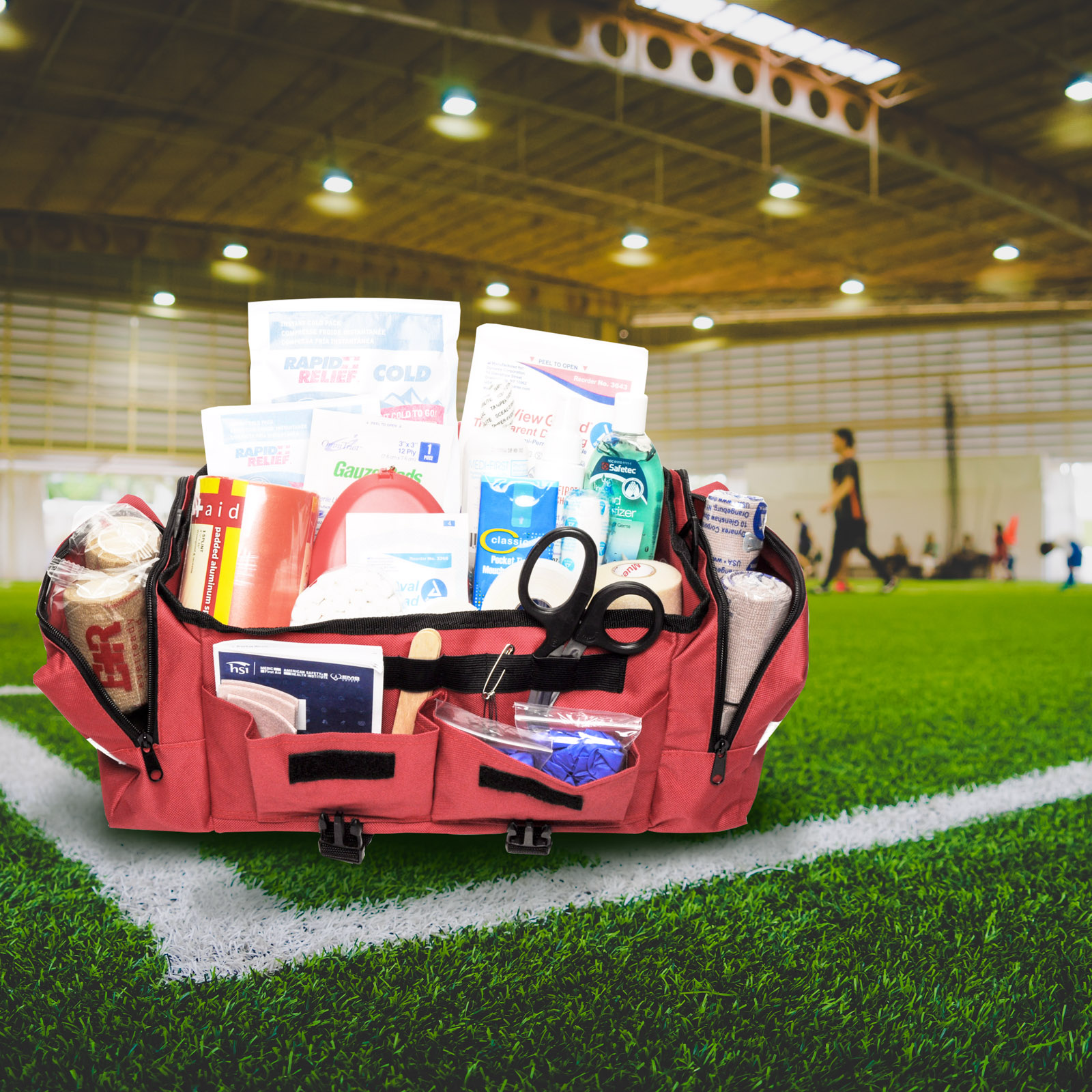 Sports First Aid Kit Indoor Play Red Bag