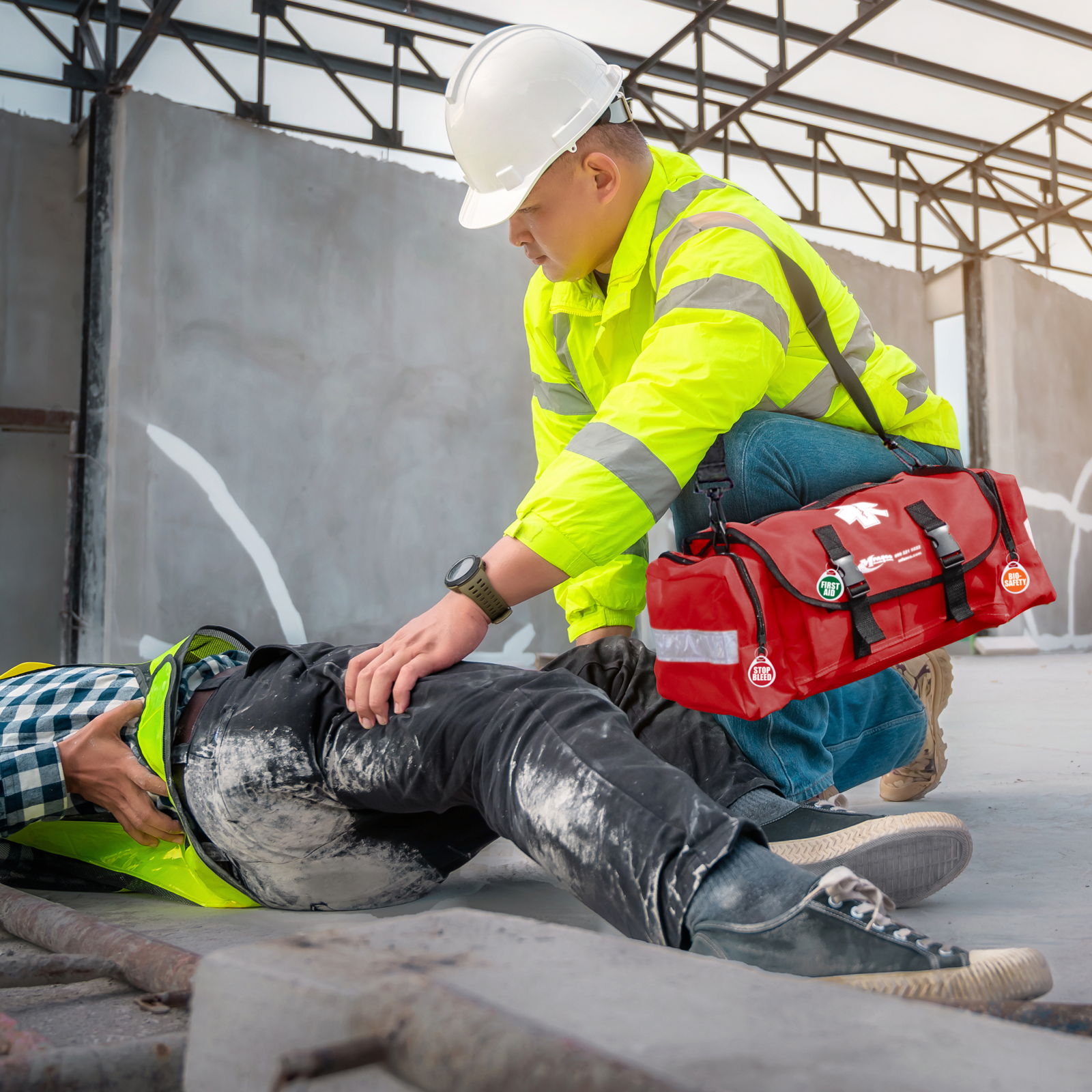 OSHA Complete Compliance First Aid Kit Red Bag