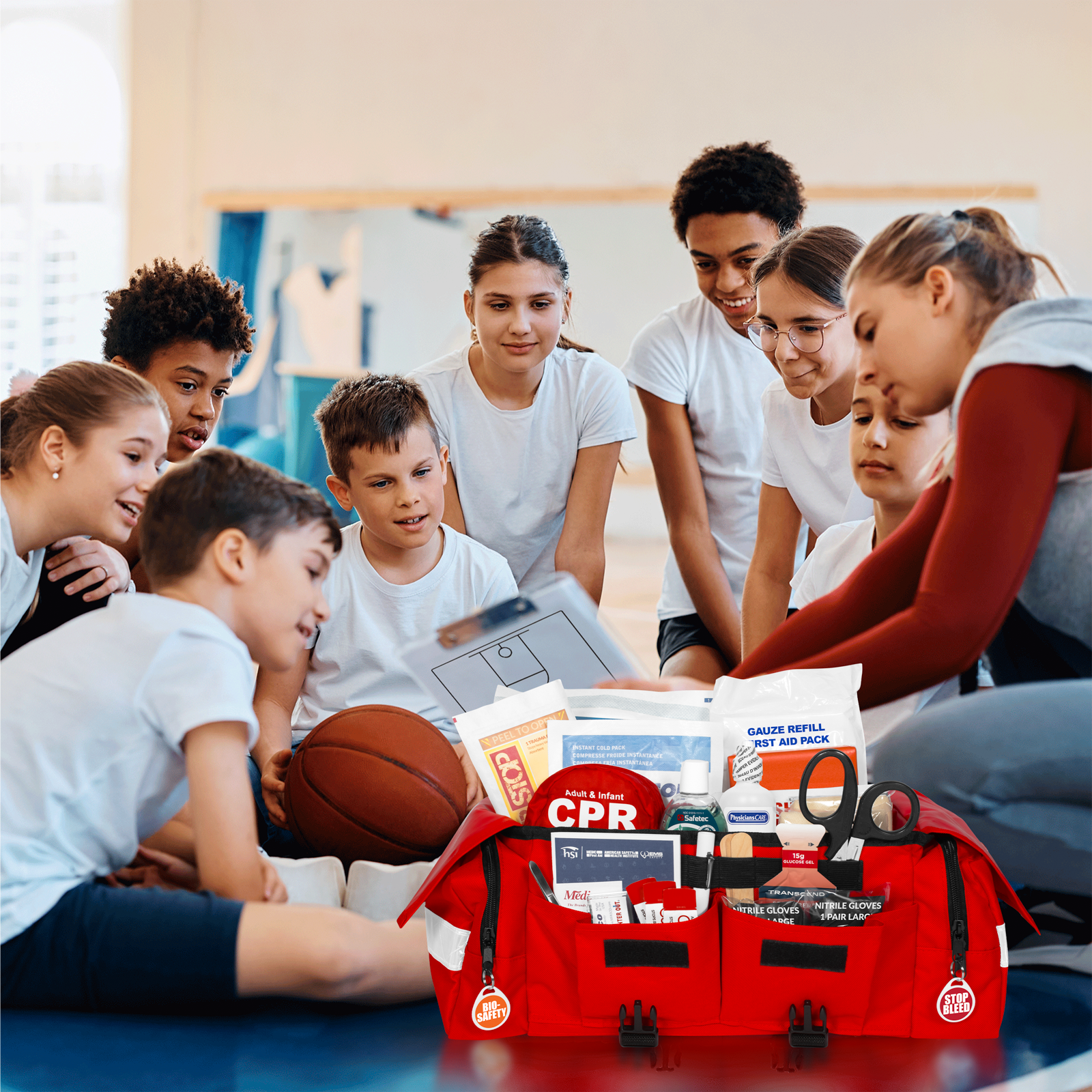 OSHA Complete Compliance First Aid Kit Red Bag