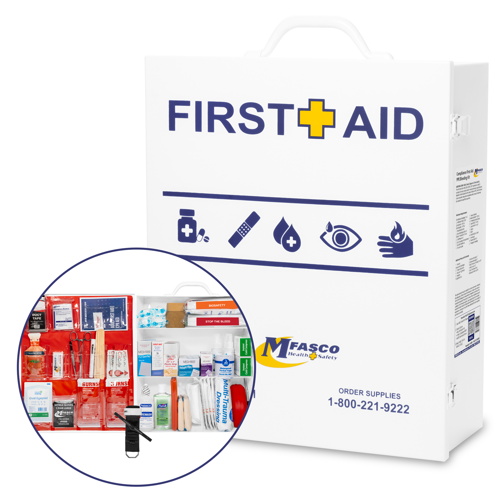 3 Shelf Compliance First Aid PPE Bleeding Kit