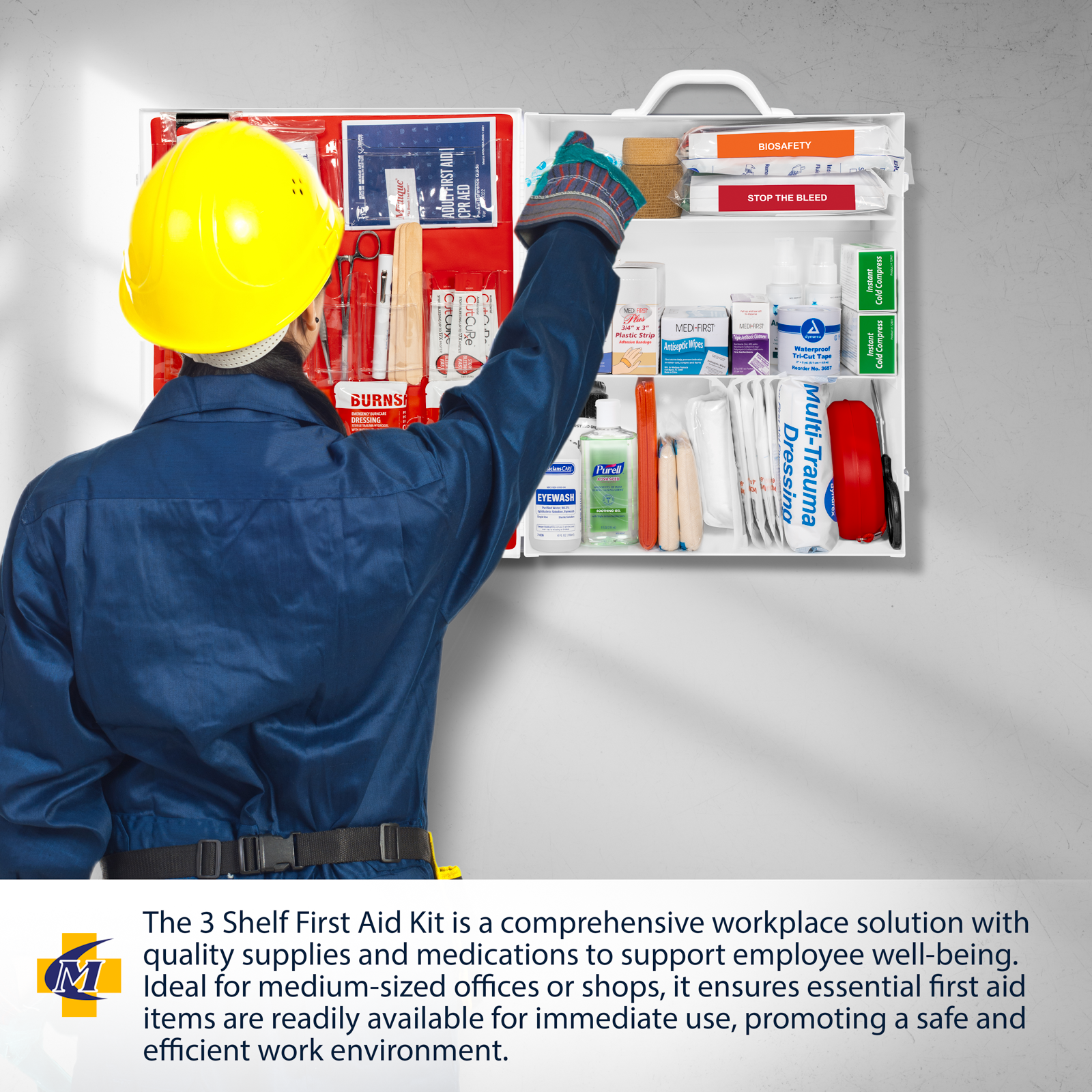 3 Shelf Compliance First Aid PPE Bleeding Kit