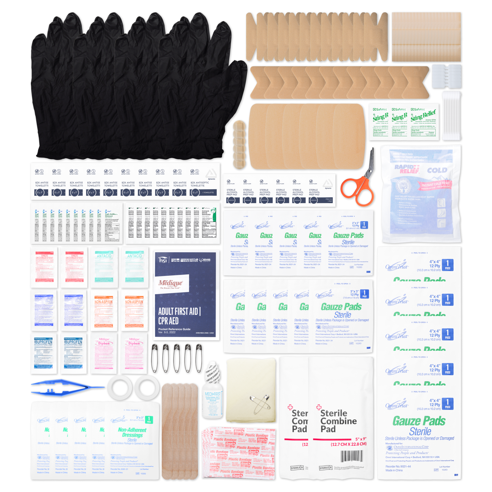 First Aid Kit MFA Clear Plastic 217 Pieces