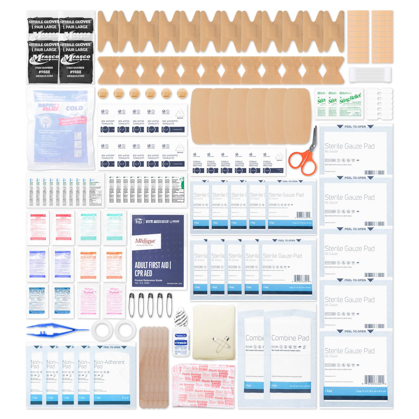 First Aid Kit MFA Clear Plastic 217 Pieces