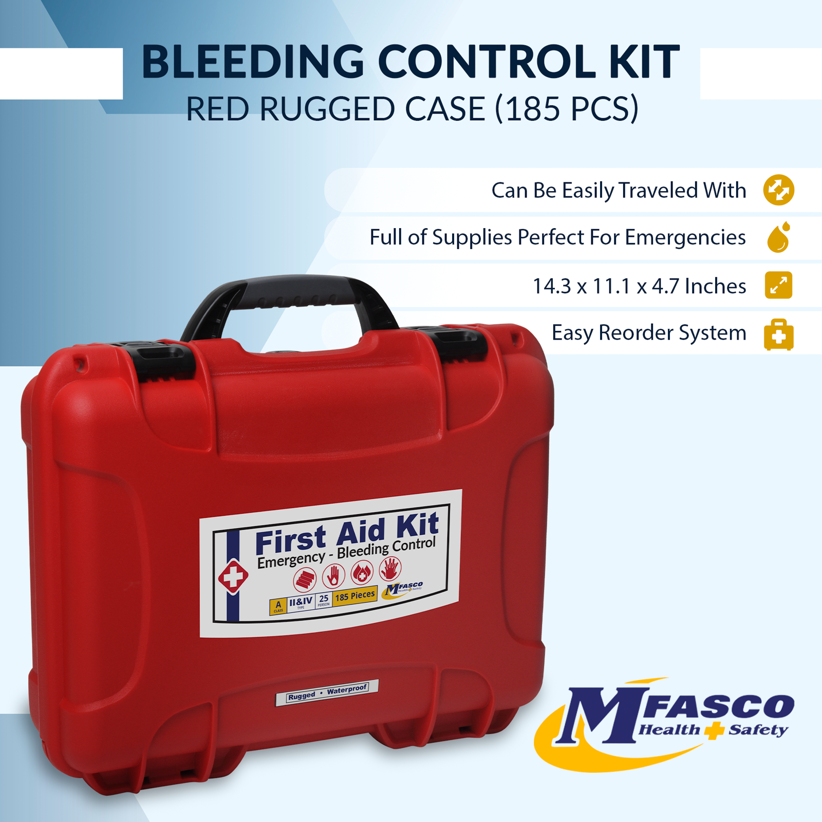 Emergency First Aid & Bleeding Waterproof Case 910