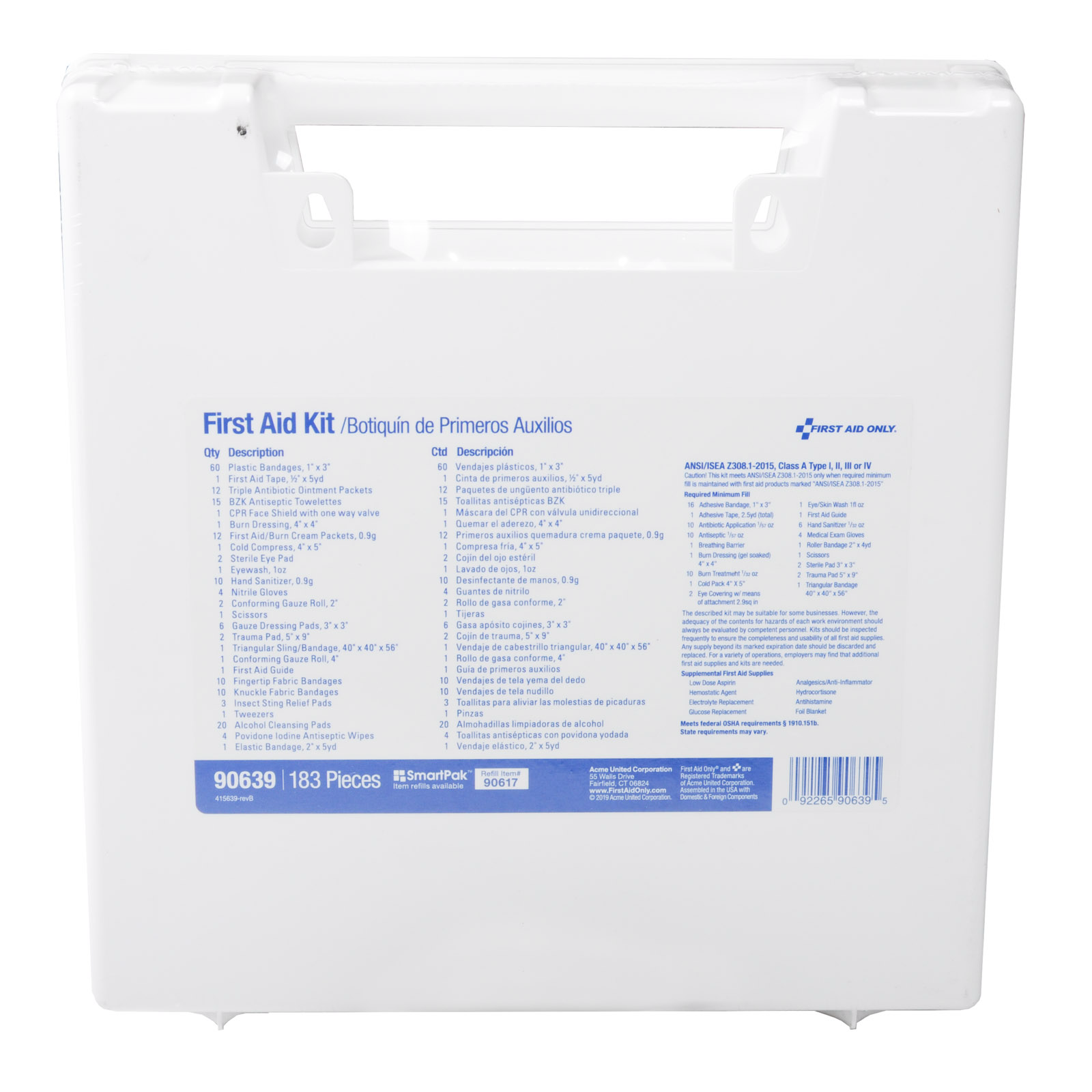 50 Person First Aid Kit Plastic First Aid Only