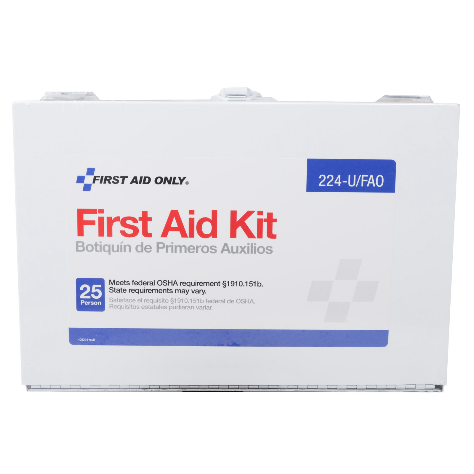 FAO #224-u Shop Office First Aid Kit 25 Person Metal Kit