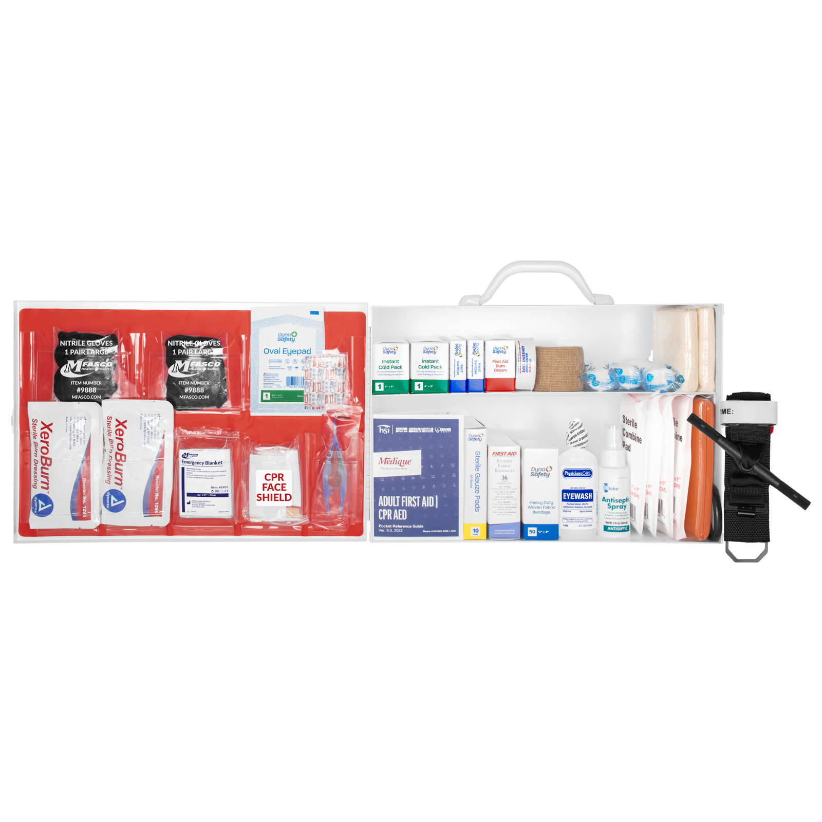 OSHA Class B Essentials First Aid Kit 2 Shelf Metal