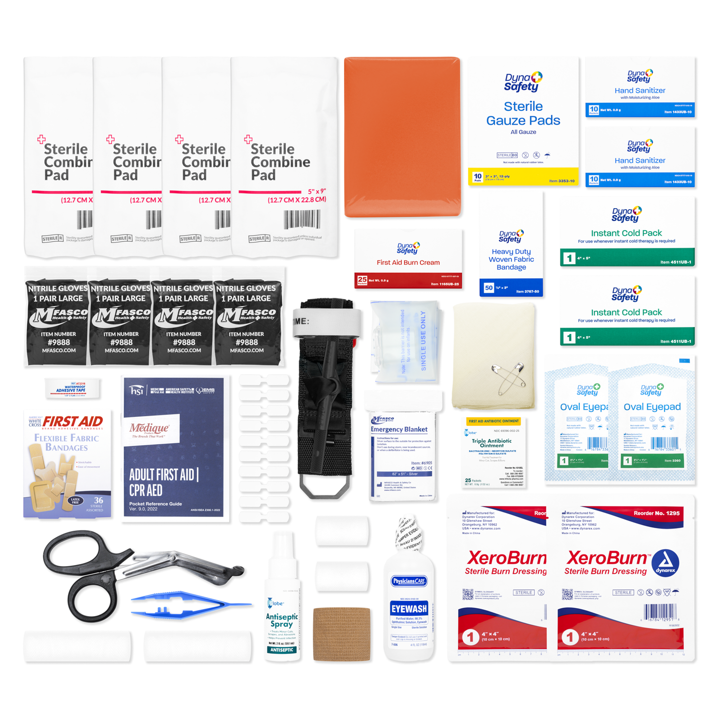 Class B OSHA Essentials First Aid Kit Refill Pack No Medications 206 Piece