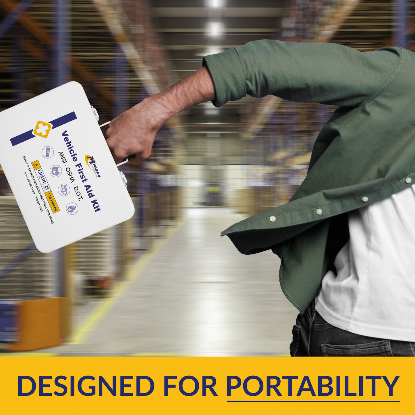 First Aid Kit #16 Metal DOT ANSI Class A