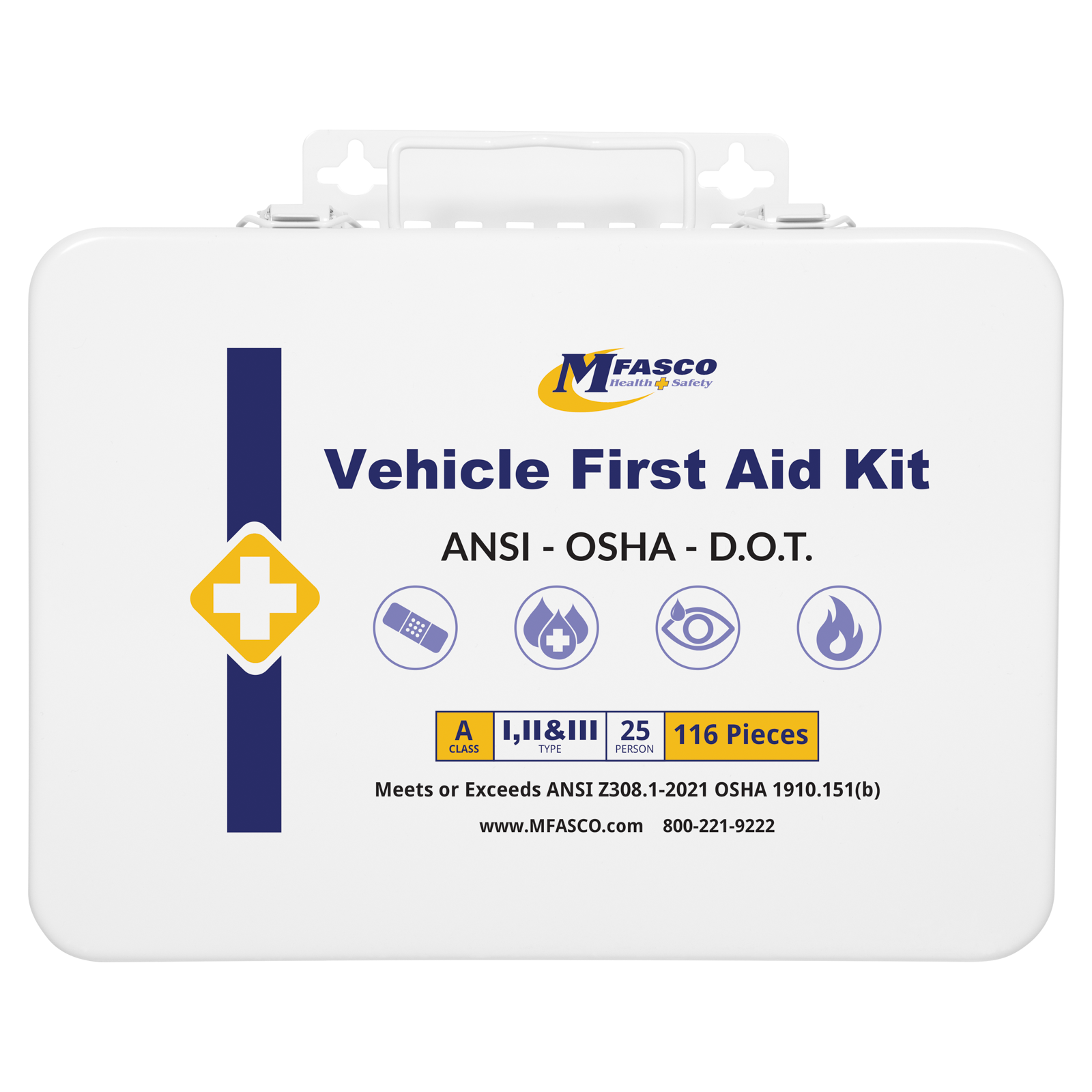 First Aid Kit #16 Metal DOT ANSI Class A