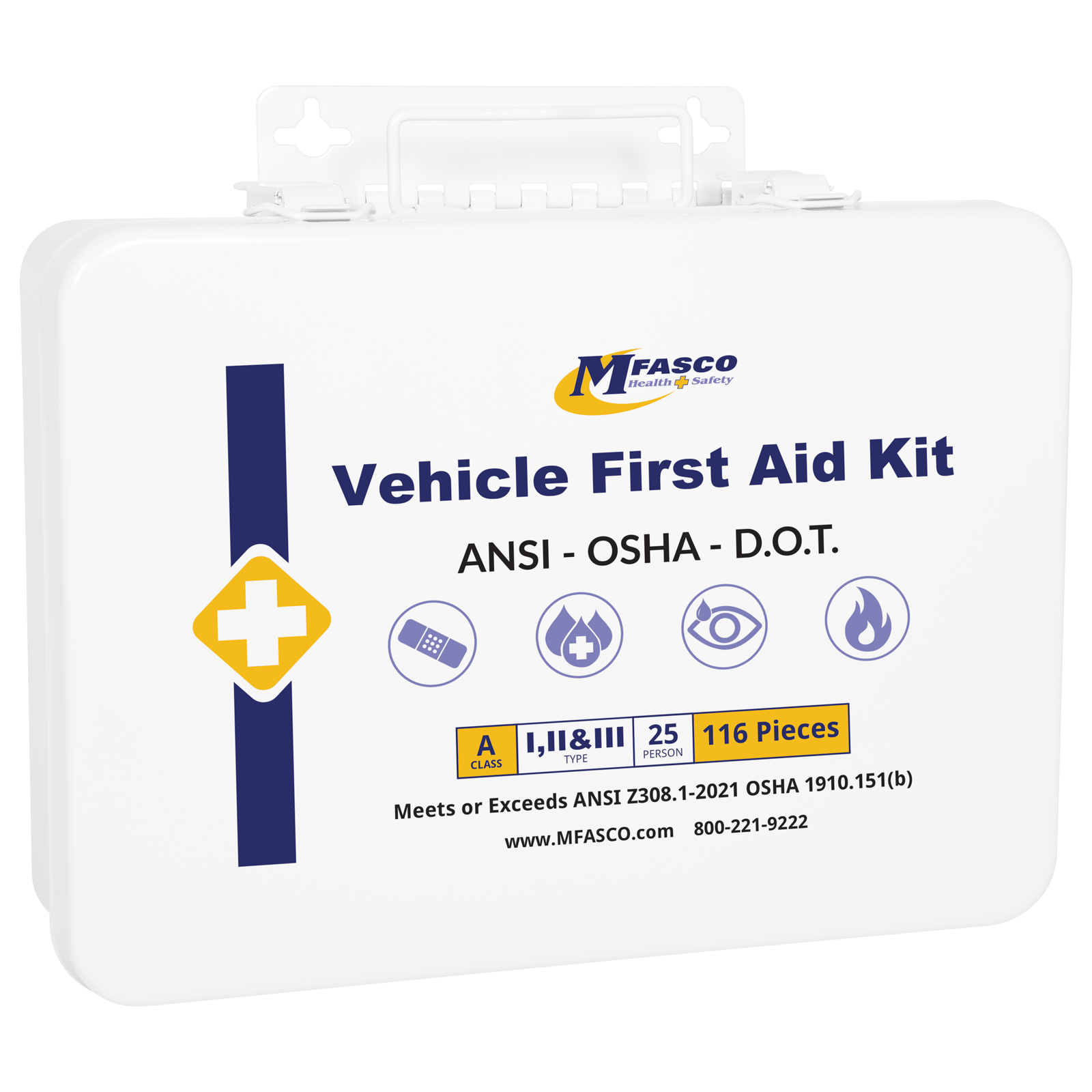 First Aid Kit #16 Metal DOT ANSI Class A