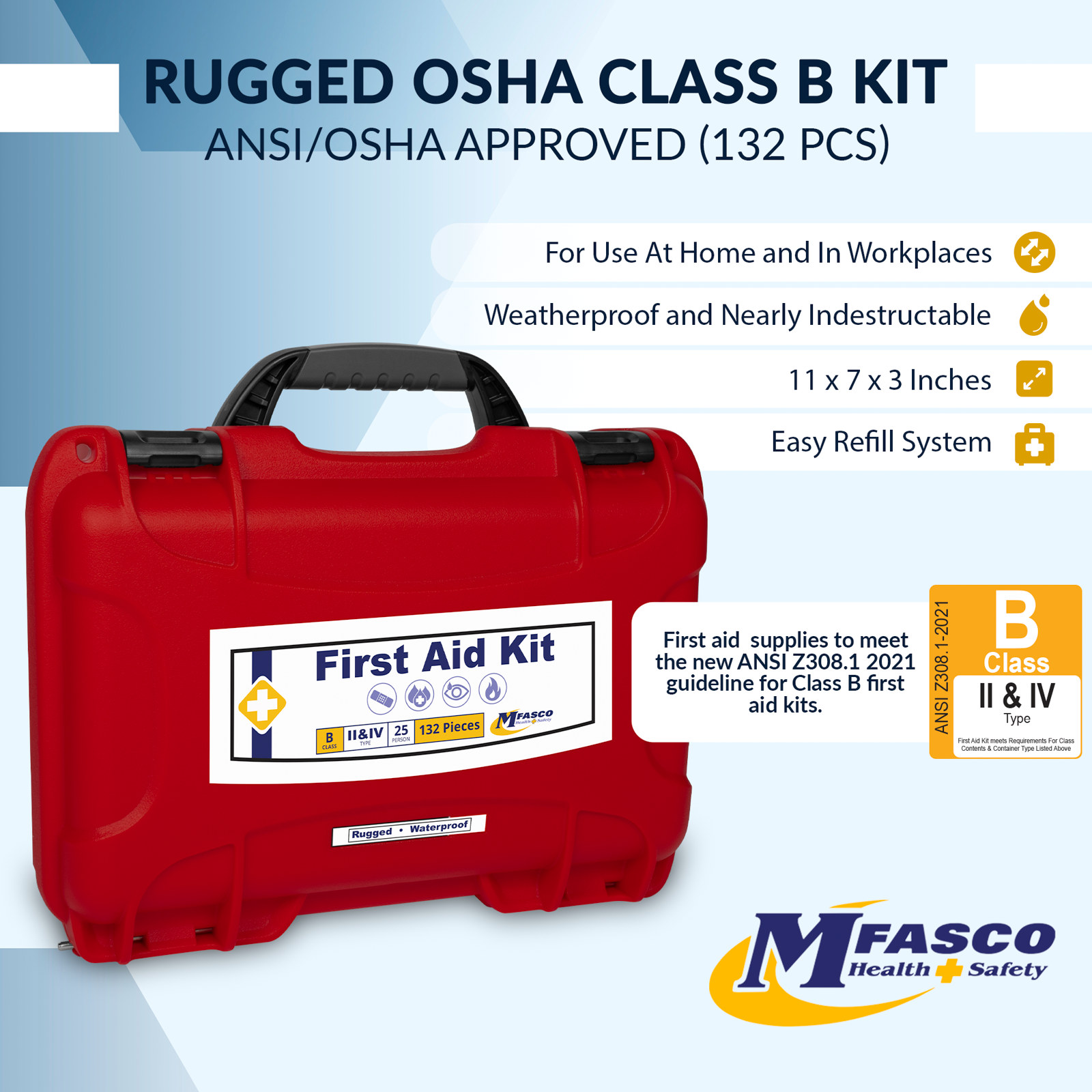 Osha Class B Kit Waterproof Rugged Case