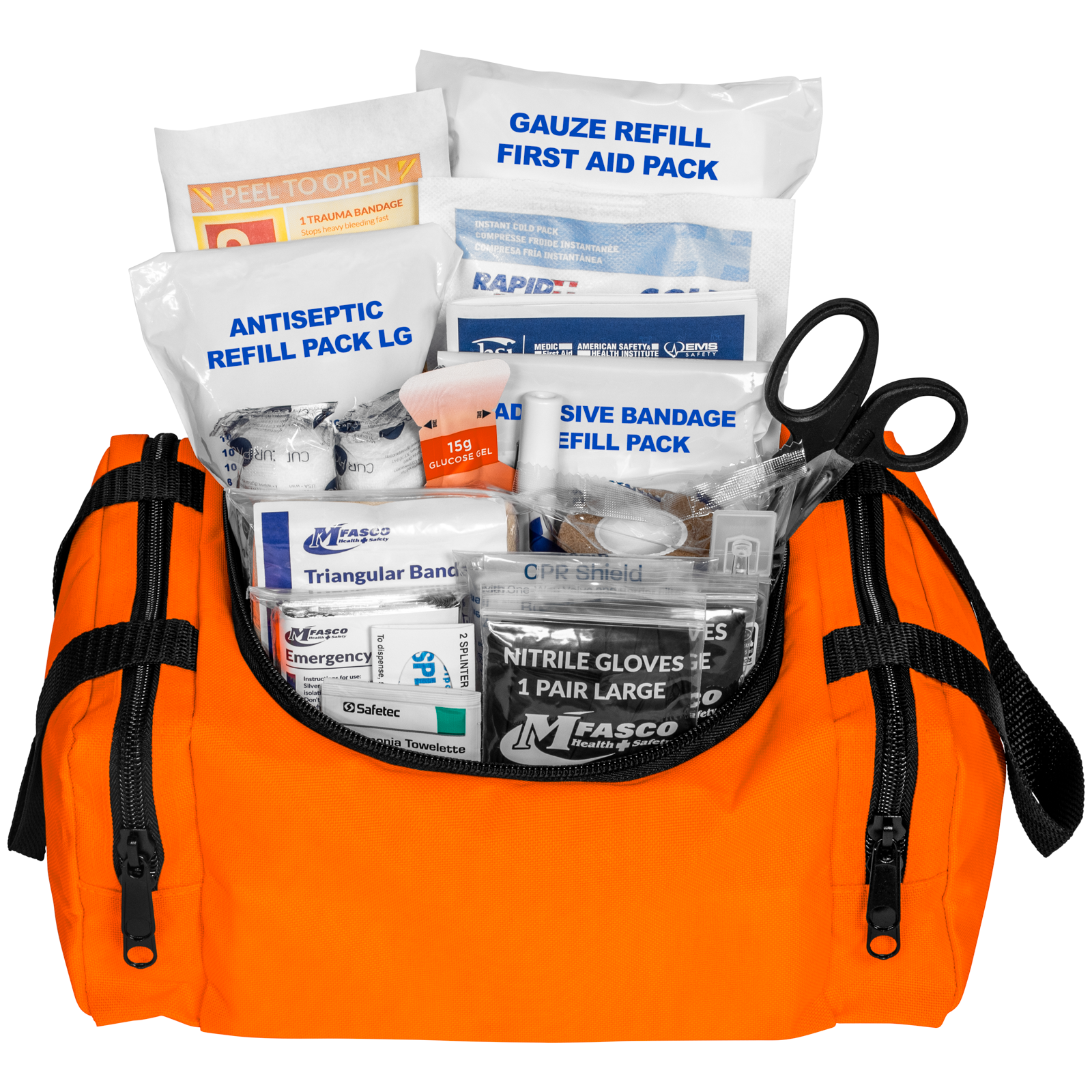 First Aid Bag Kit Complete Junior Orange