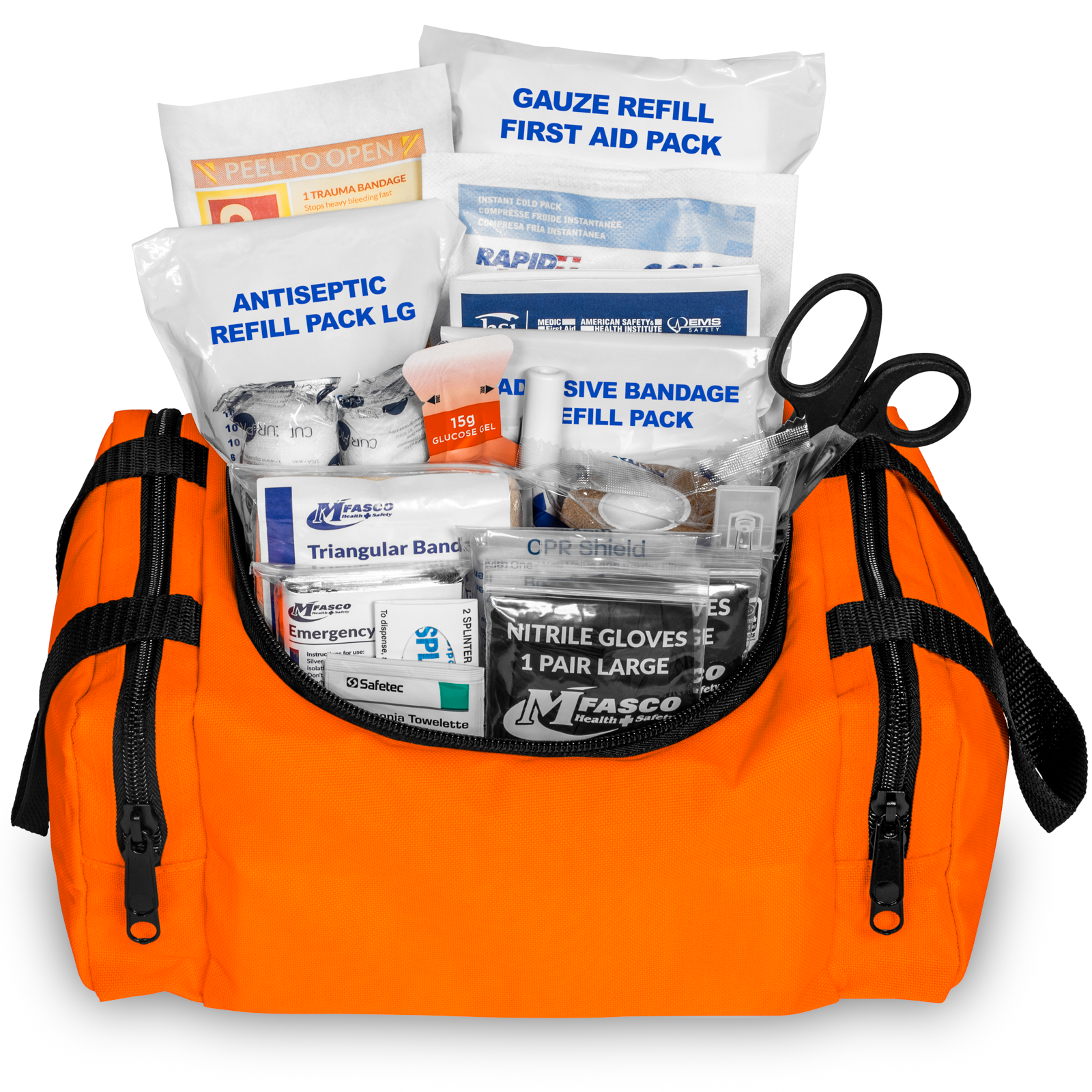 First Aid Bag Kit Complete Junior Orange