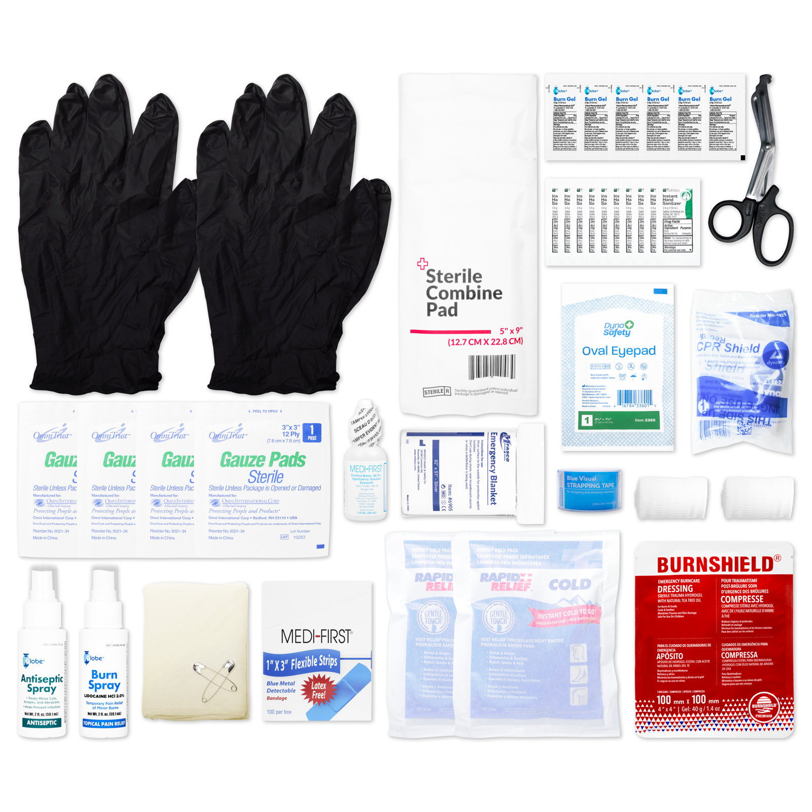 Complete First Aid Kit Refill Pack for Medium Restaurant Class A