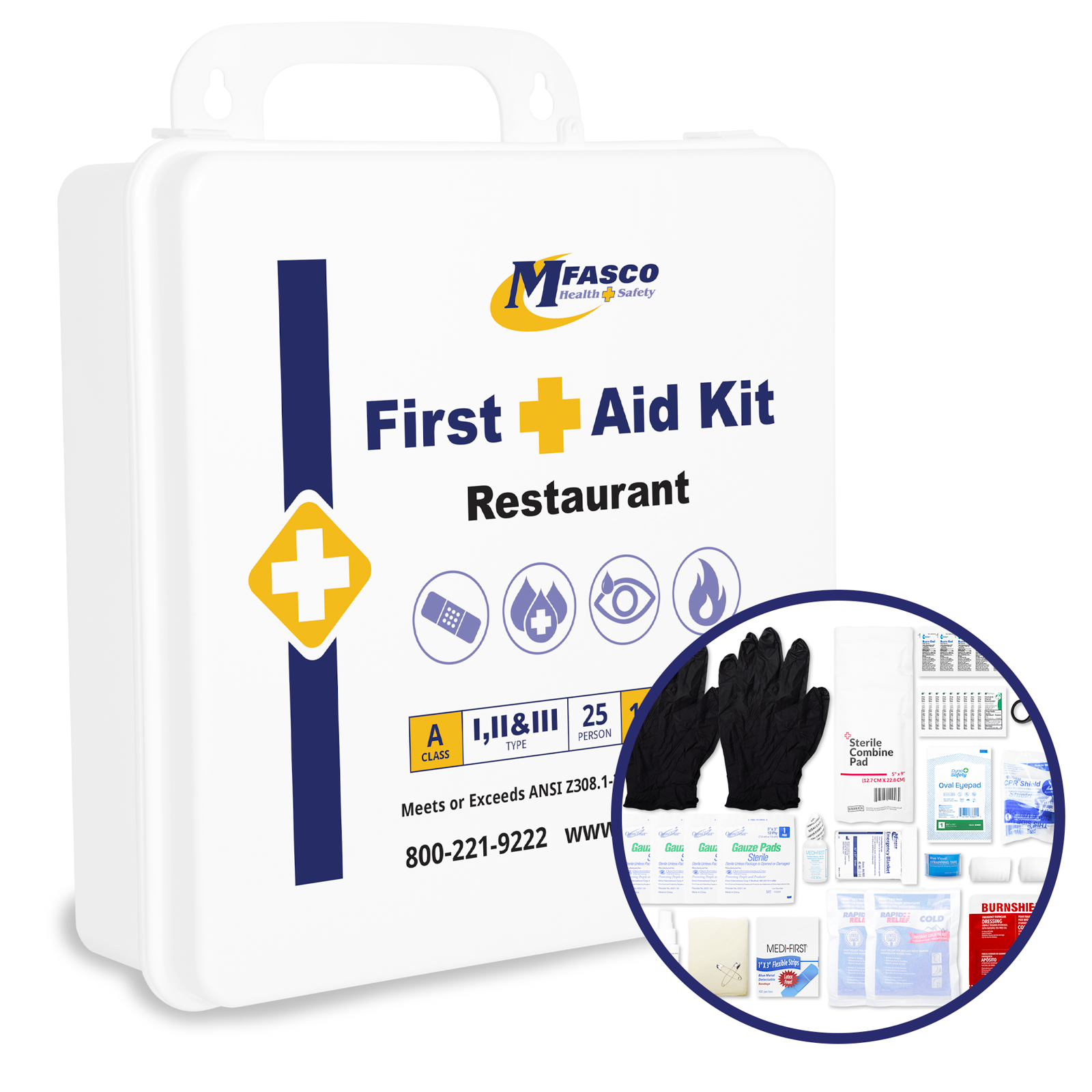 Restaurant First Aid Kit Plastic Class A