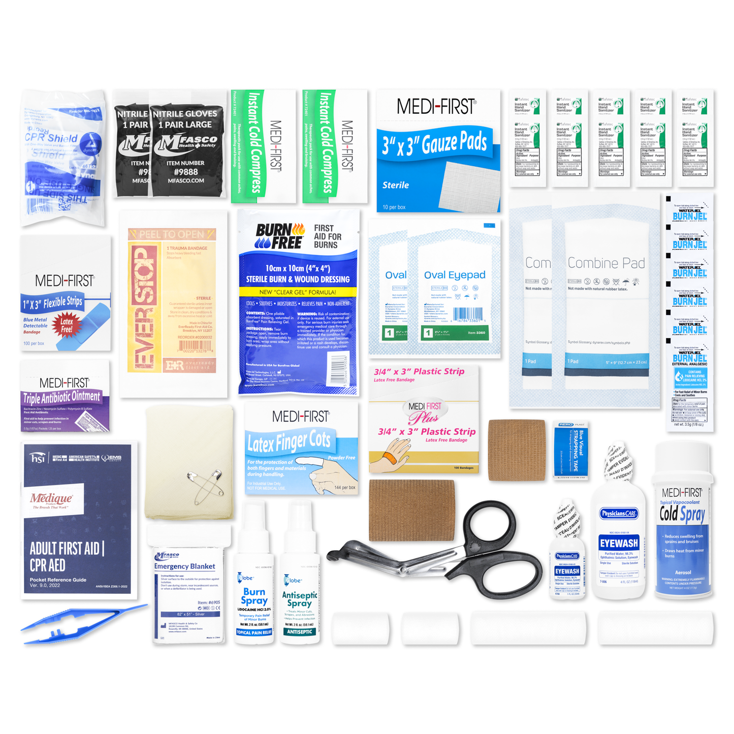 Restaurant First Aid Kit Refill OSHA/ANSI Class A 423 Pieces