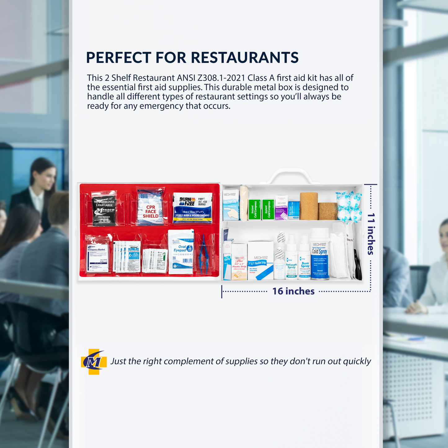 Restaurant First Aid Kit 2 Shelf Class A