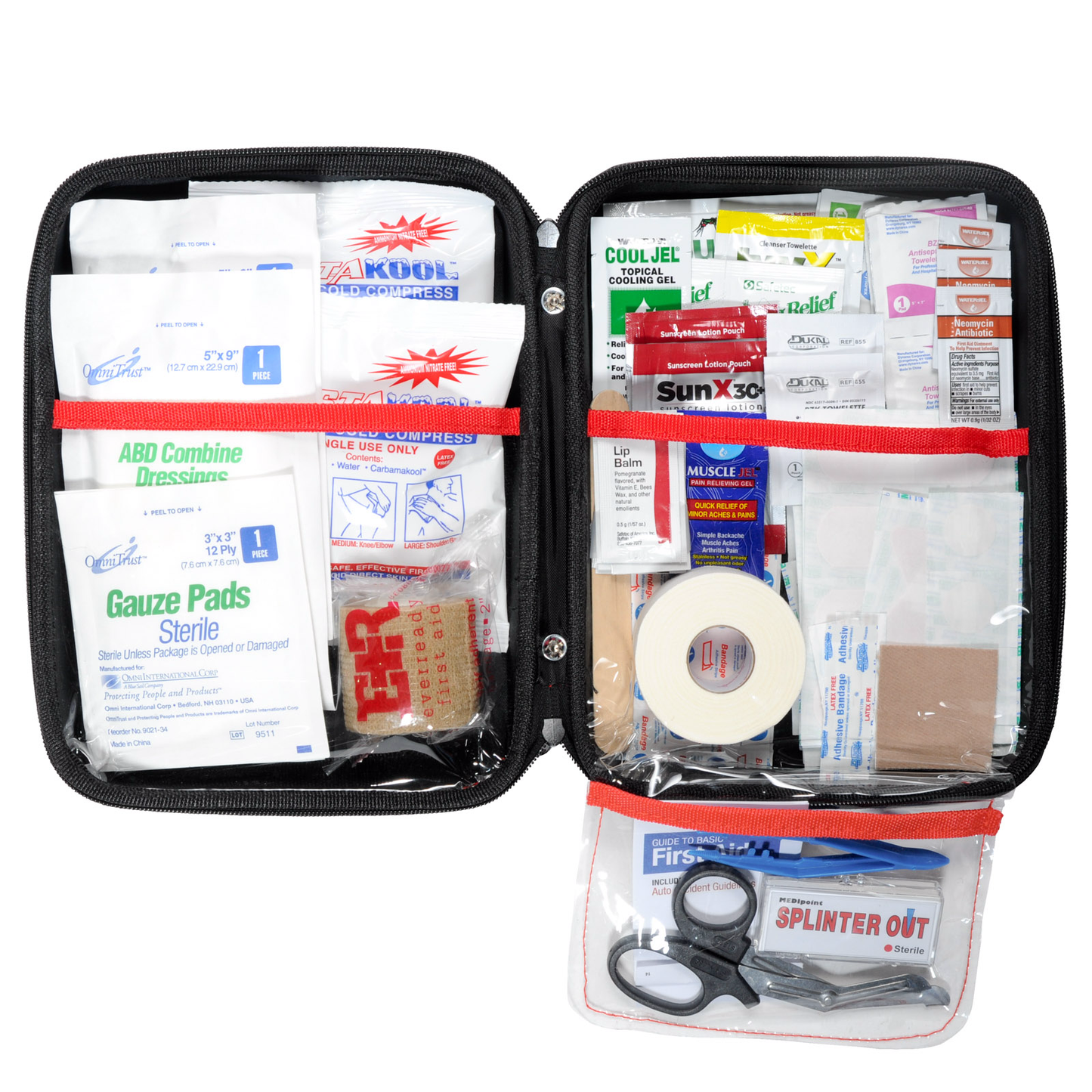 Firstaid Kit Sports/Outdoor Fill Red Bag