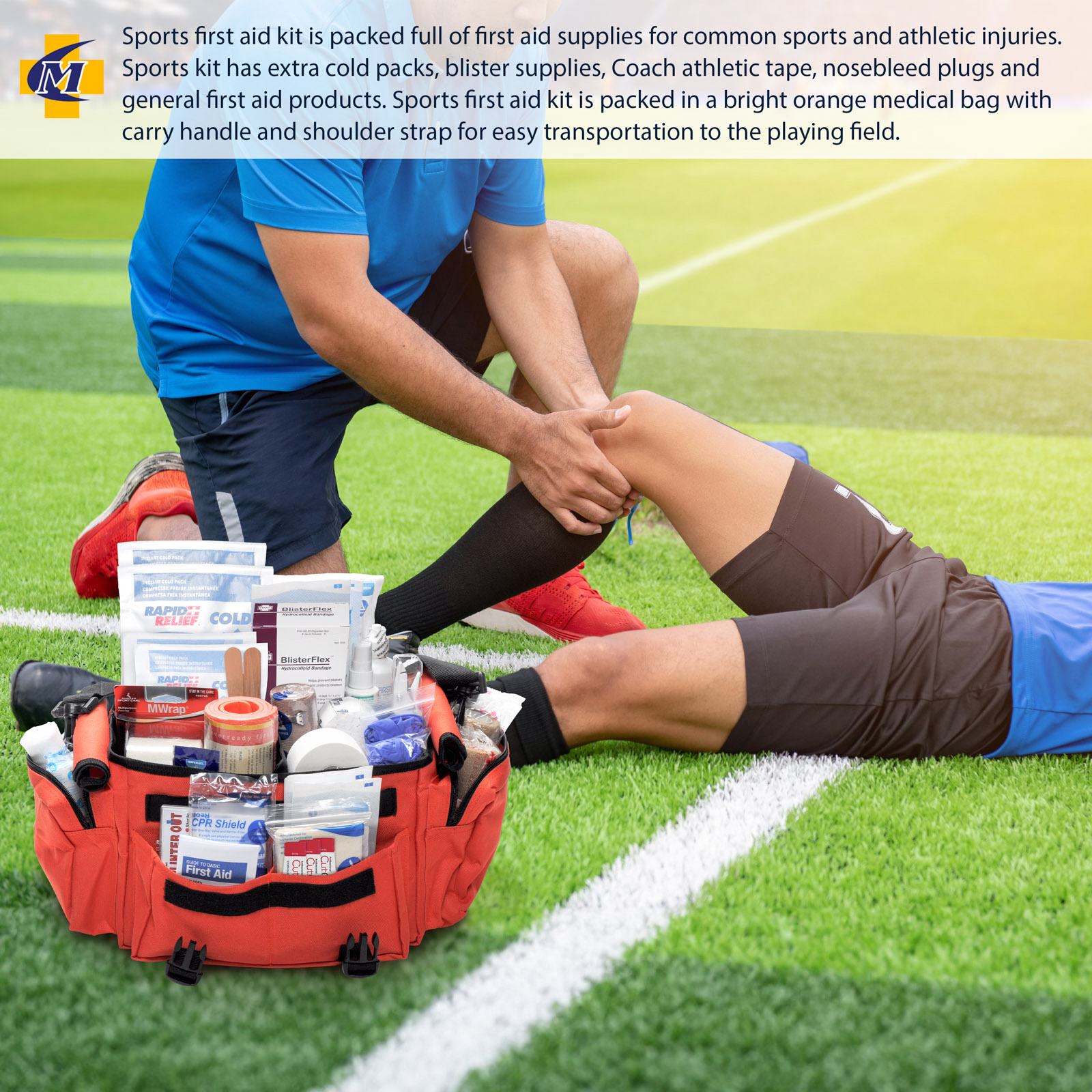 Firstaid kit Sports Fill Orange Bag Complete