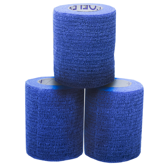 Coflex Compression Wrap Elastic Blue 3 Inch 3/pkg Latex Free