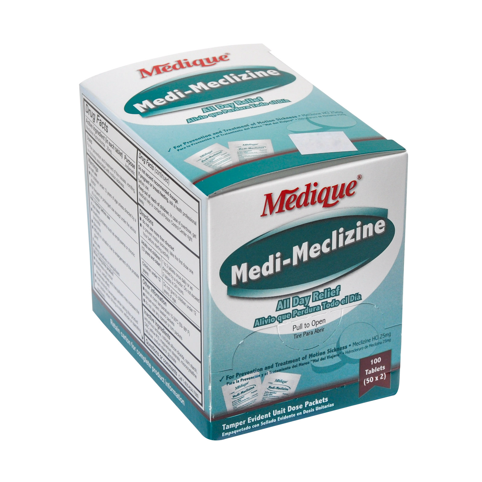 Medi-Meclizine Motion Sickness Tablets 50 x 2 Packets