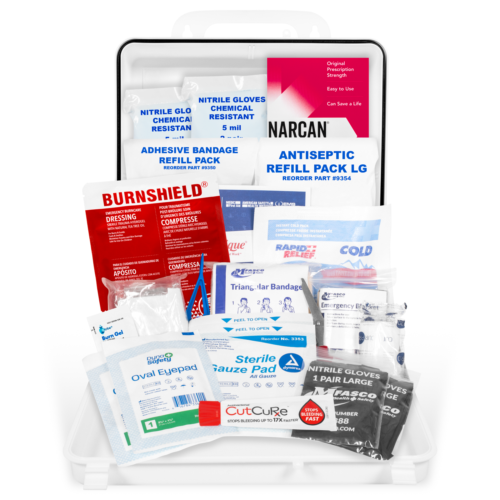 エマルジョン OSHA Class A Plastic First Aid Kit with Opioid Treatment – MFASCO