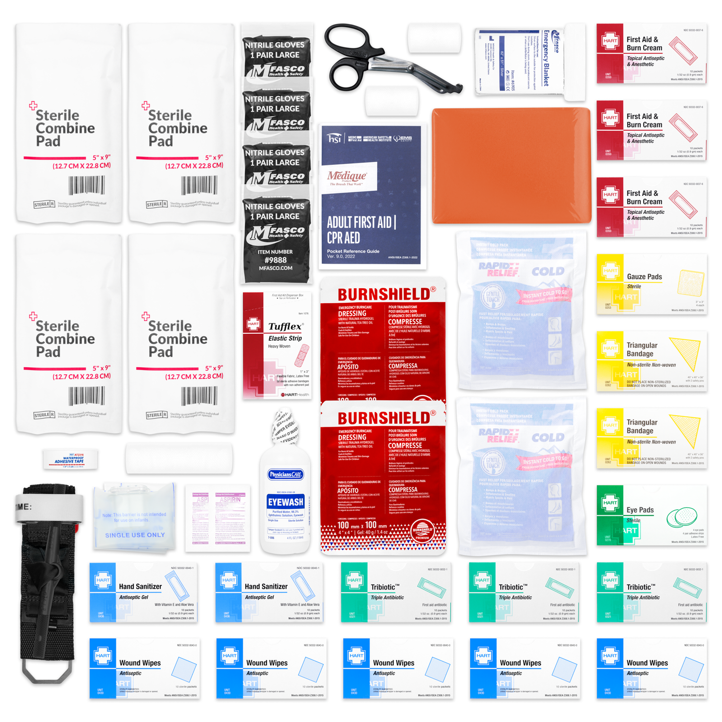 First Aid Kit Refill Only for EM385-1-1 Army Corp of Engineers Standard Plus OSHA Class B