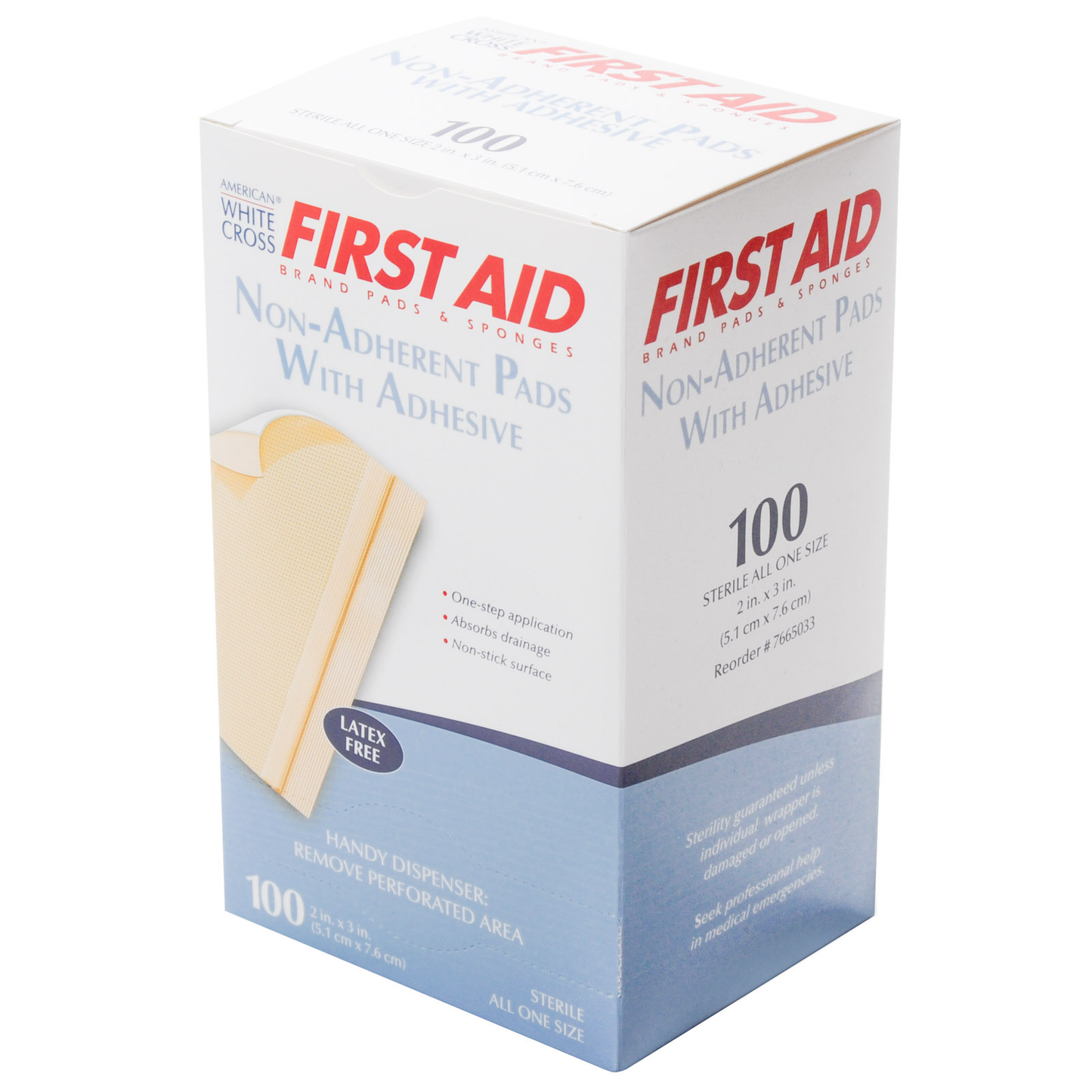 Non Adhering Dressing With Adhesive 100/bx