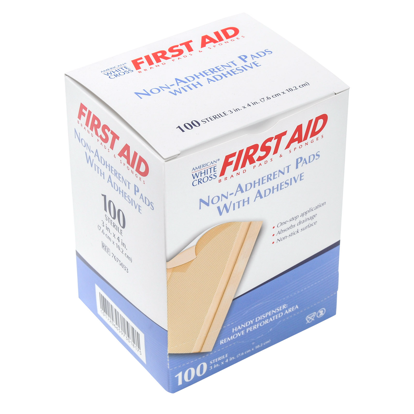 Non Adhering Dressing With Adhesive 100/bx