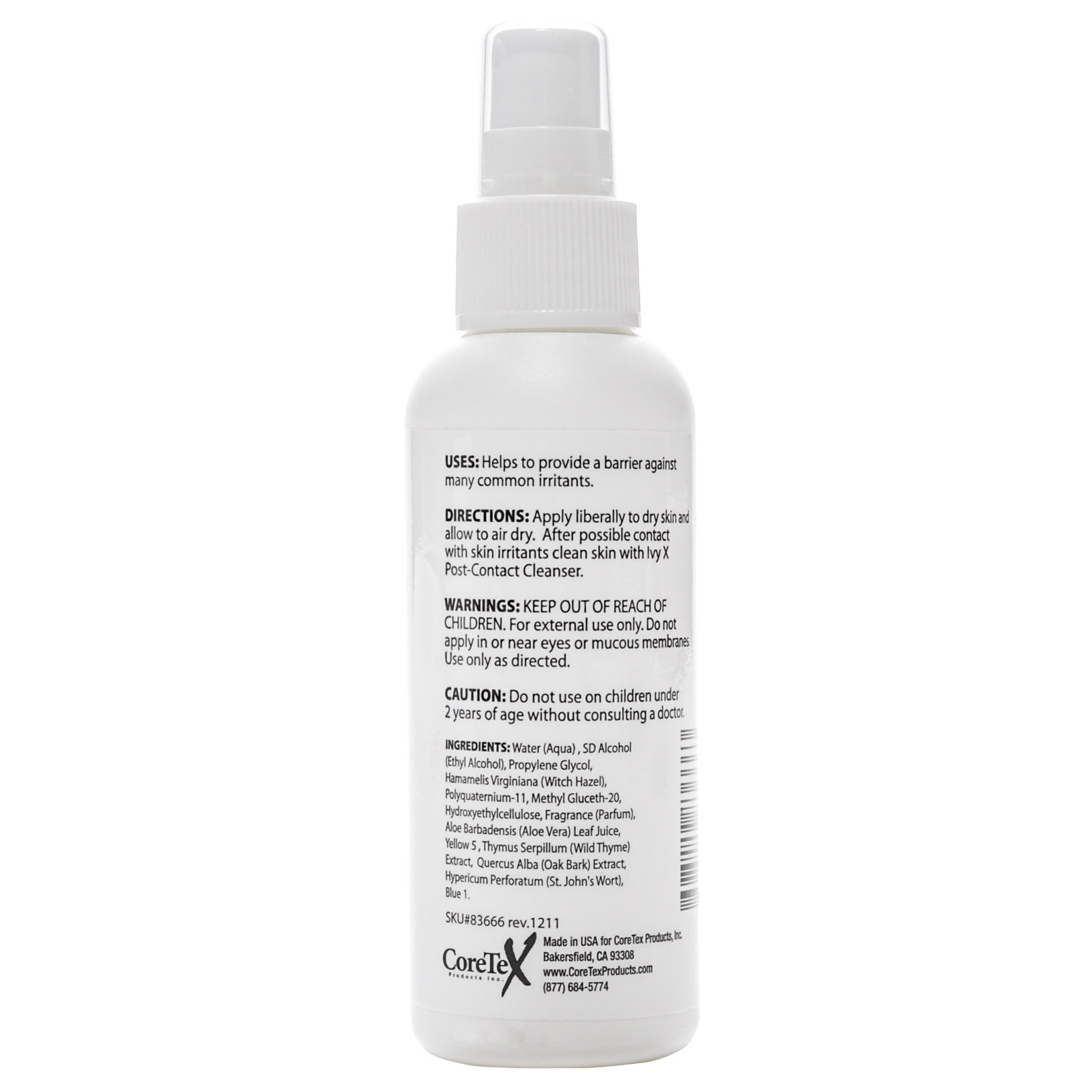 Ivy X Pre-contact Poison Ivy Solution 4 oz Spray