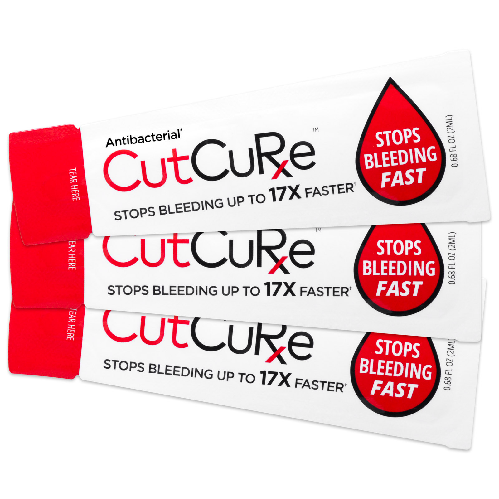 CutCure Bleeding Control Packets (3/pk)