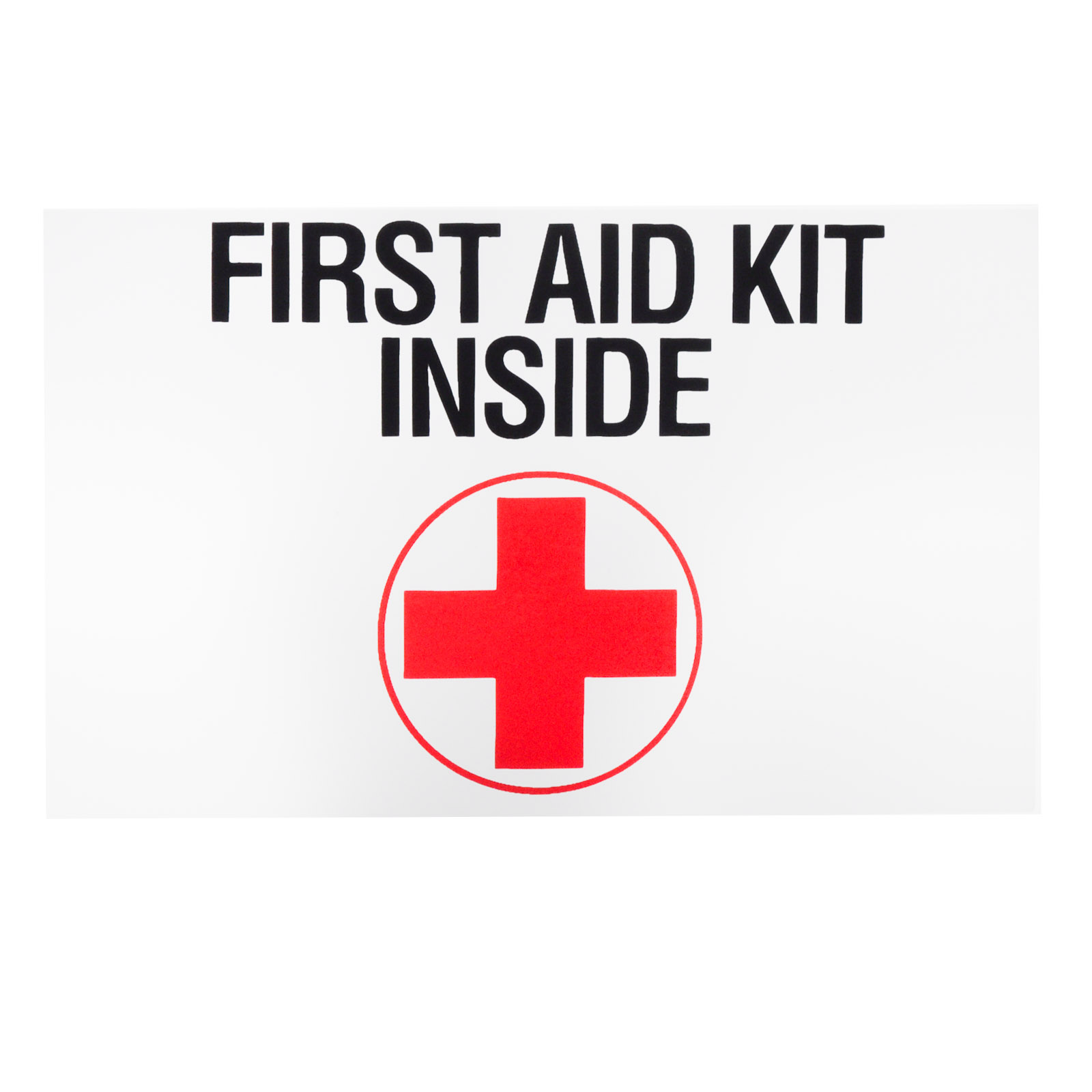 Sign Label First Aid Kit Inside 3x5