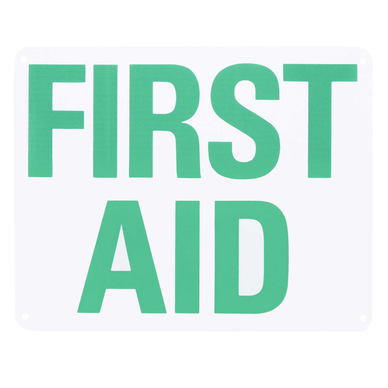 Sign First Aid Plastic 8x10 Each