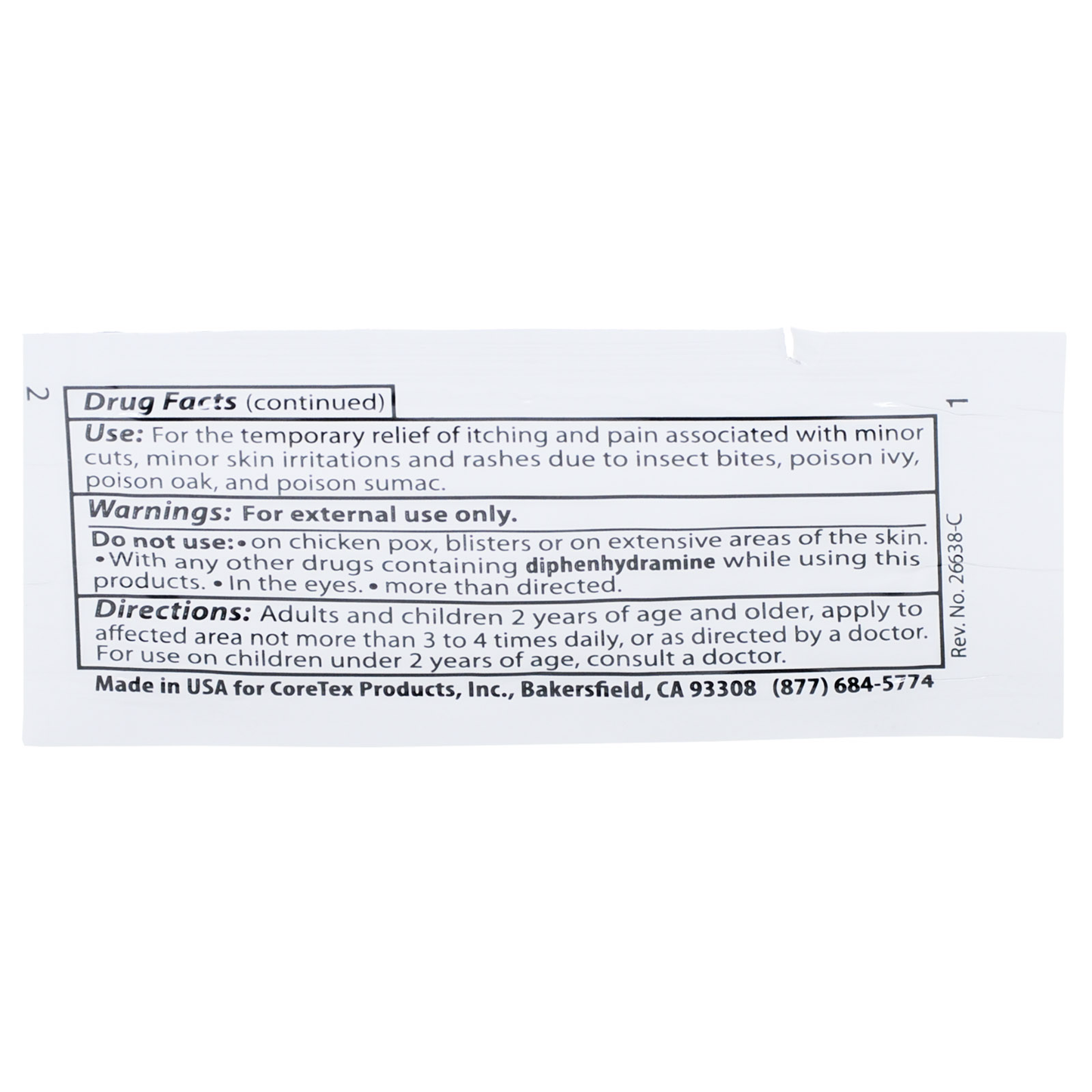Anti-itch Gel Unit Dose Individual Use Pouches 25/box