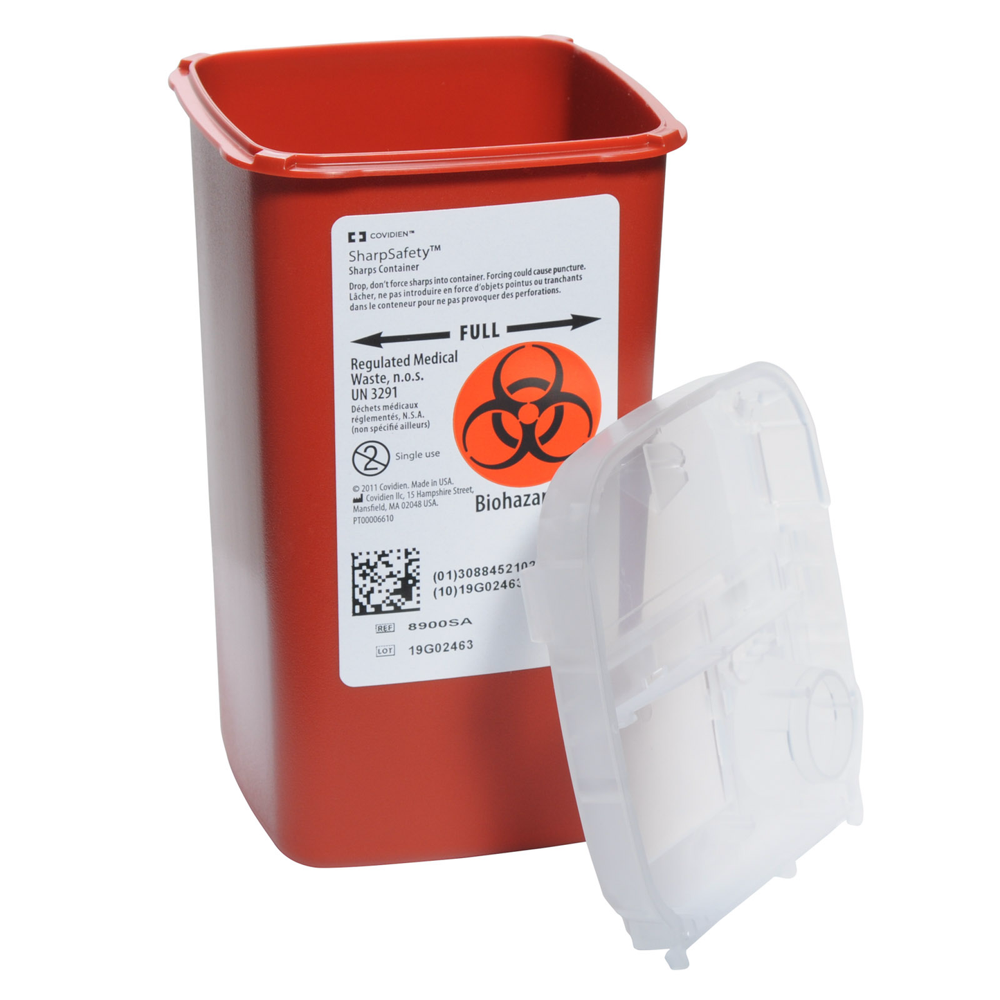 Sharps Container Biohazard Needle Disposal 1 Qt Size