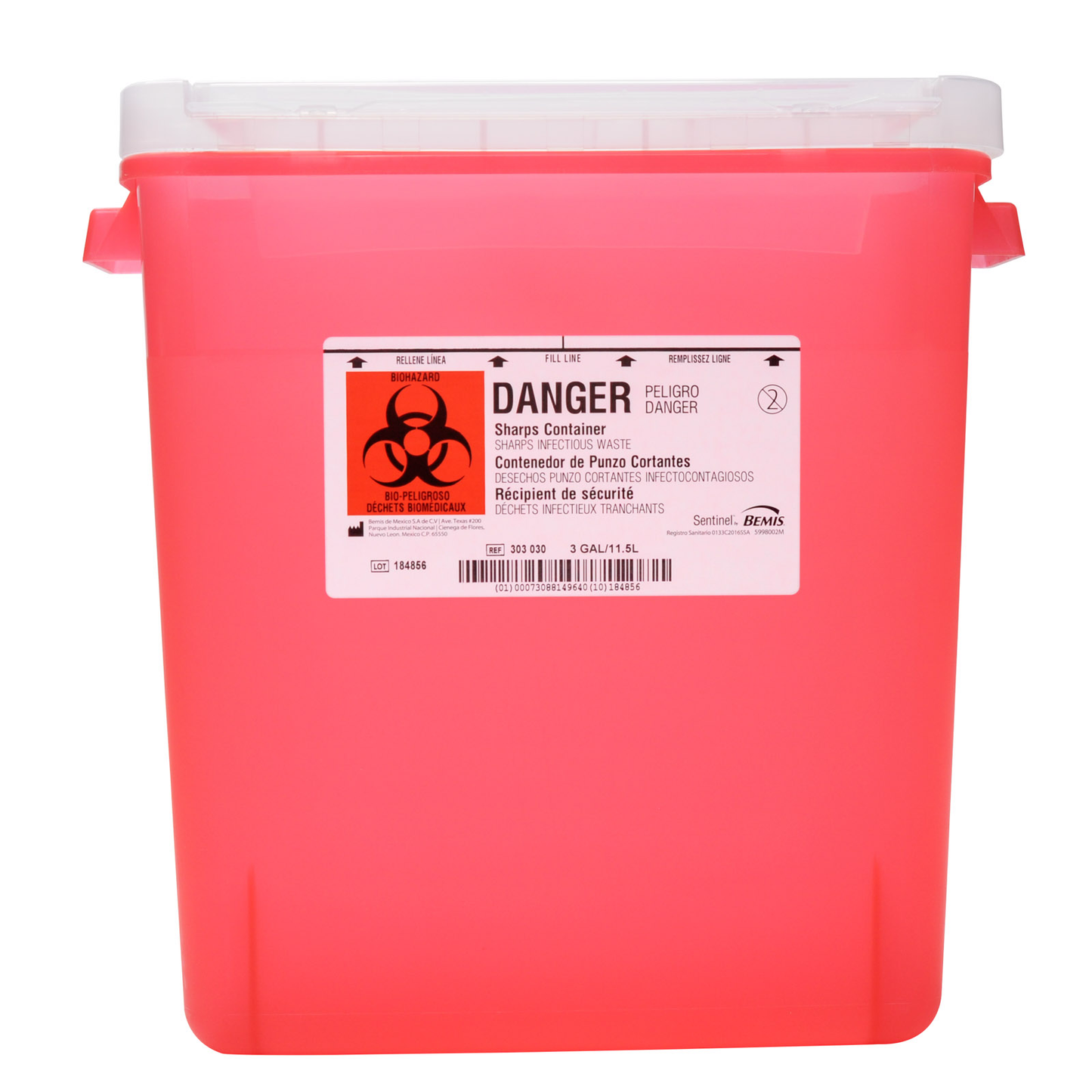 Sharps Container Biohazard Needle Disposal 3 Gallon