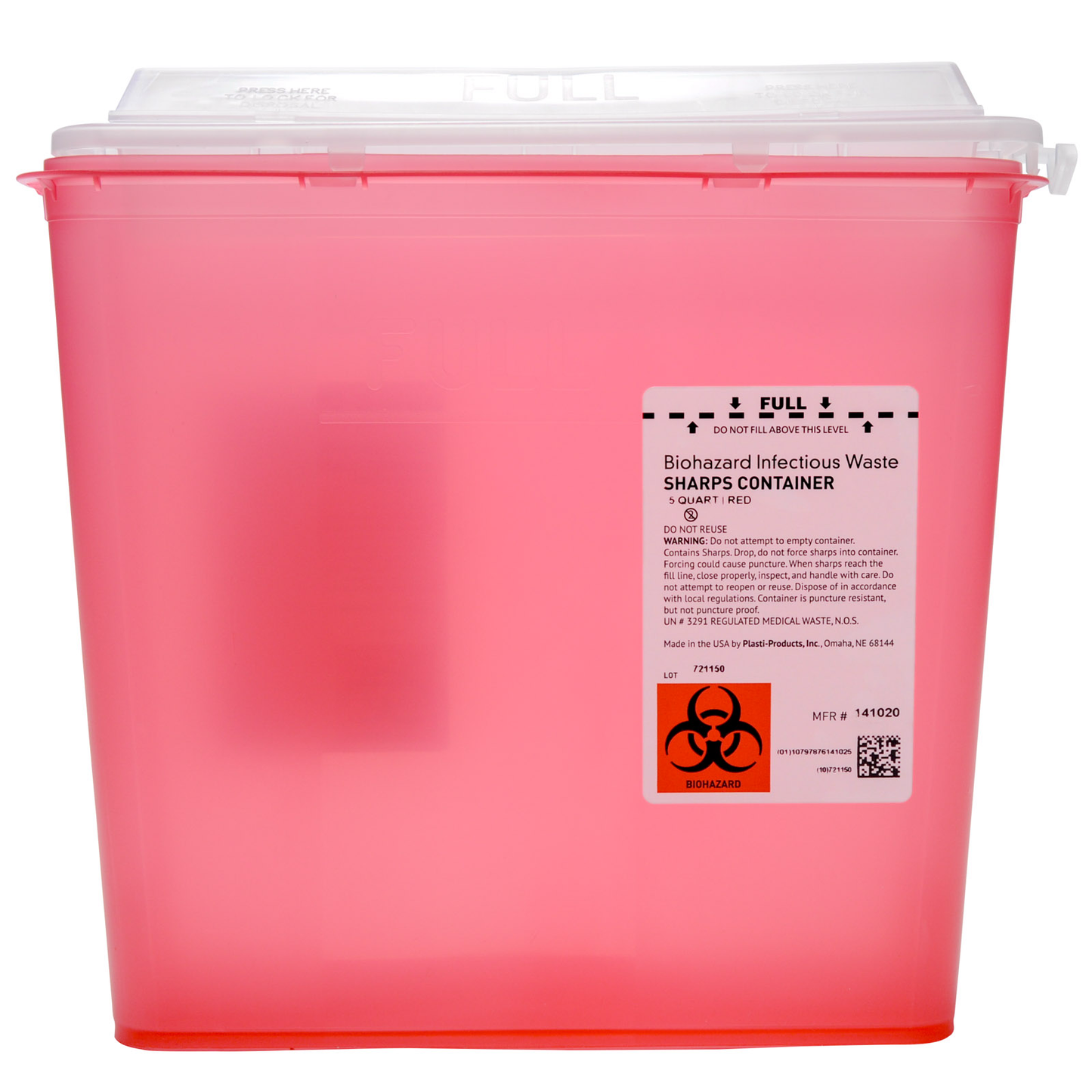 Sharps Container 5 Quart Plasti Products