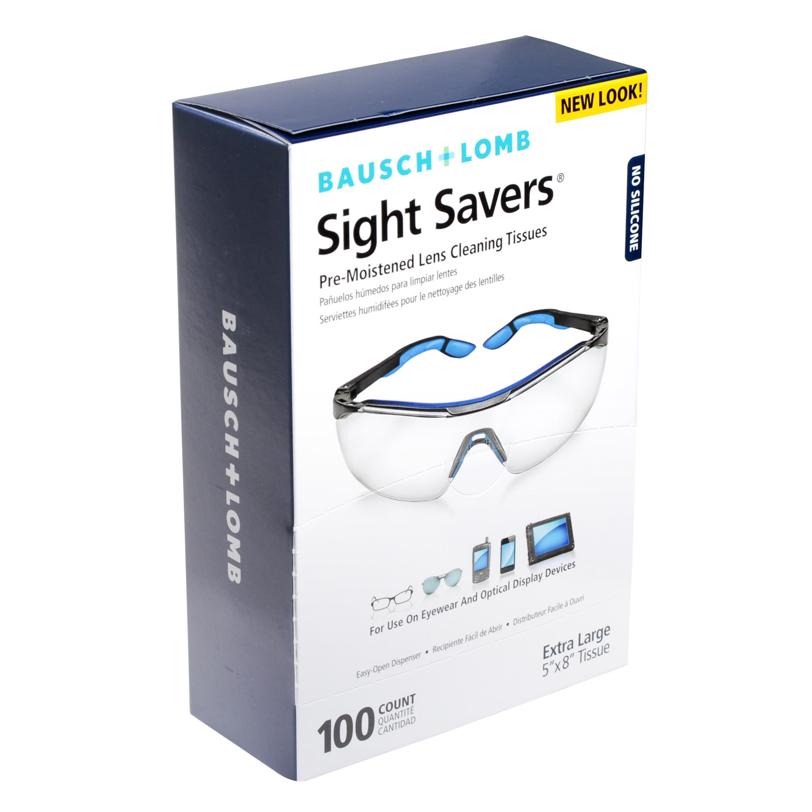 Sight Savers Premoistened Safety Glass Cleaner Wipes 100/box