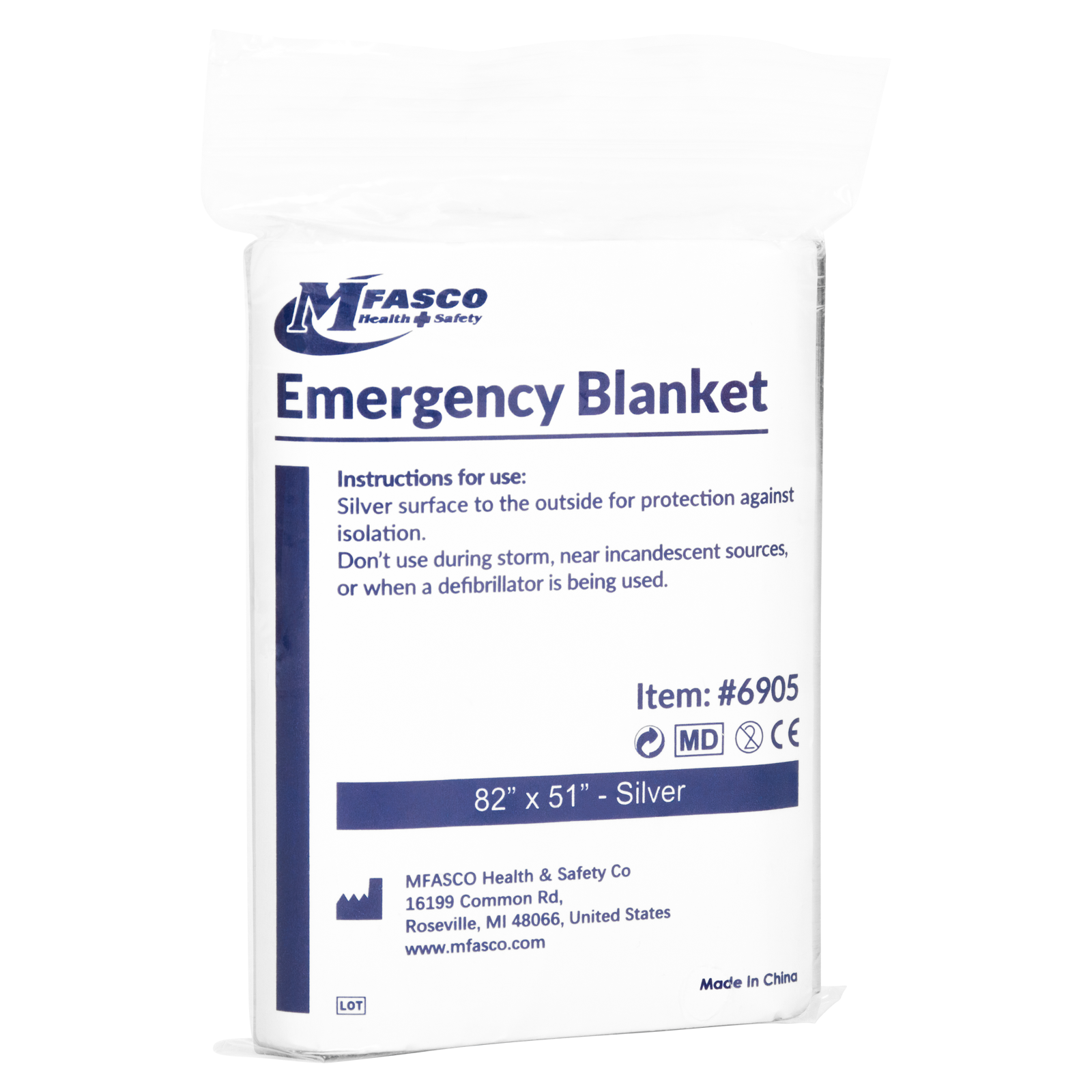 Space Blanket Silver Rescue Each