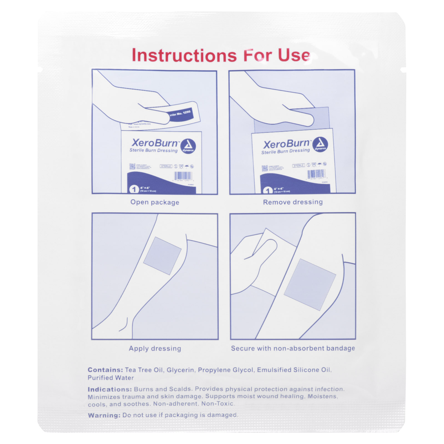 Xeroburn Burn Dressing 4x4